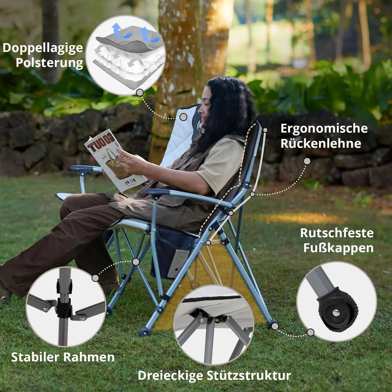 Sedia da campeggio Divano Comfort Duo Double Lounge Sedia per 2 persone 272 kg 3/7