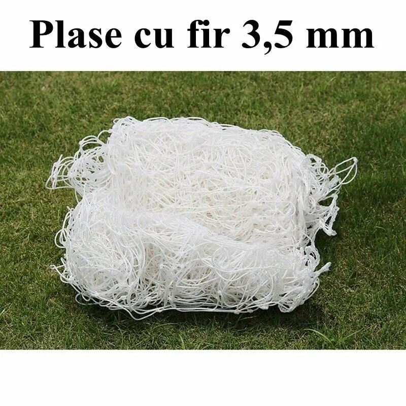 Set 2 plase porti fotbal  7,32 x 2,44 m, fir 3,5 mm, adancime 200x200 cm 10/11