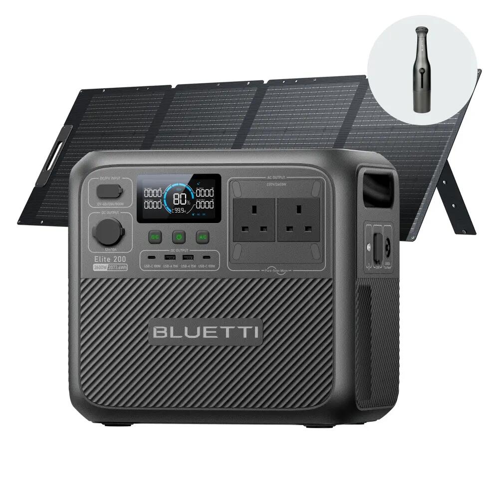 BLUETTI Elite 200 V2 solar generator 2073Wh+PV200 for camping,emergency power