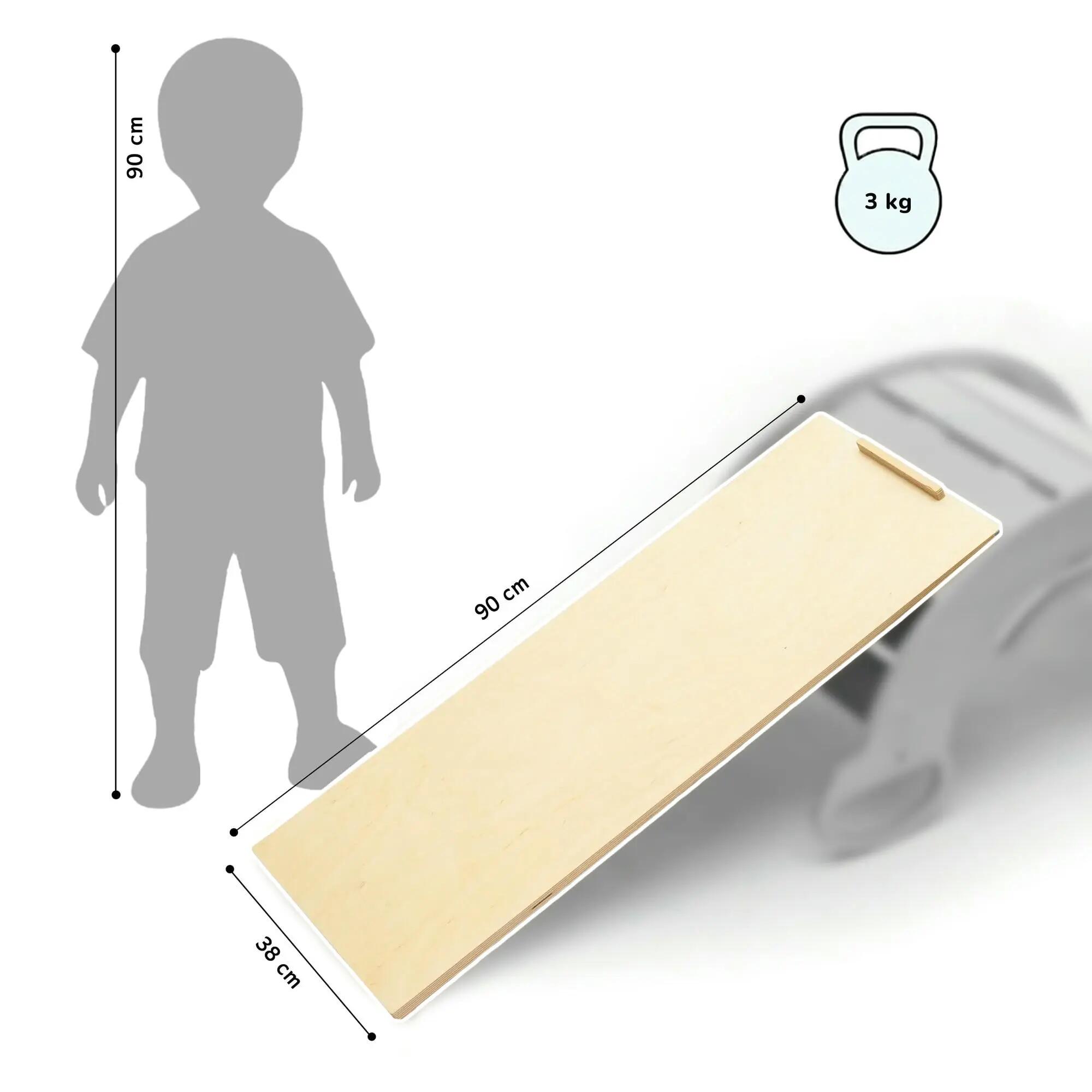 Oboustranná dřevěná deska pro lezení a klouzání 3/5