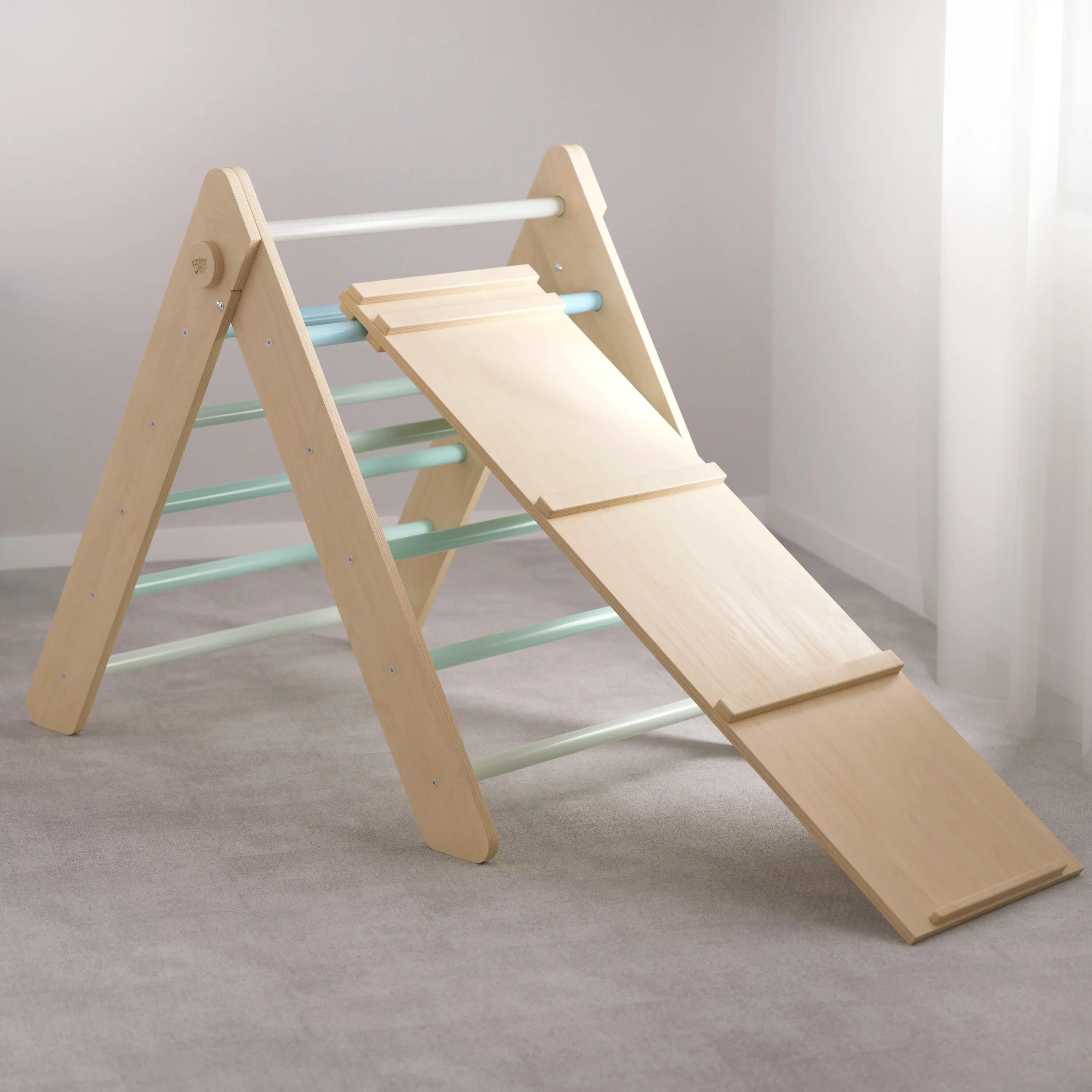 Montessori set: mátový Piklerův trojúhelník a oboustranná deska 2/9