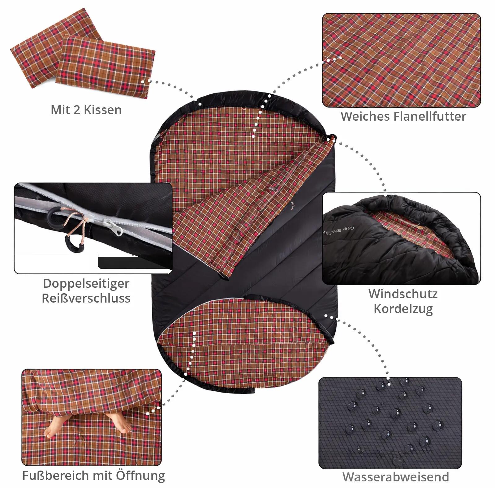Sac de couchage Freespace Double 2 personnes Sac de couchage double -8°C 5/7