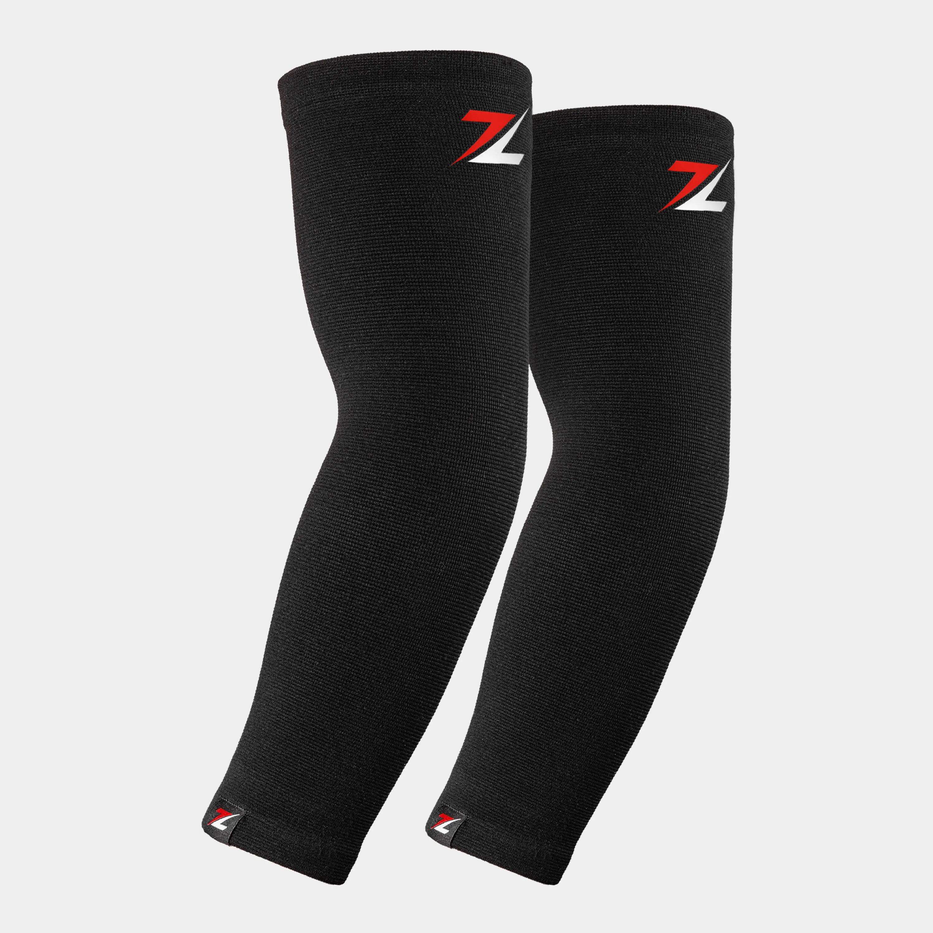 ZEUZ Arm Compressie Sleeves – Zwart/Rood/Wit – Maat S 1/1
