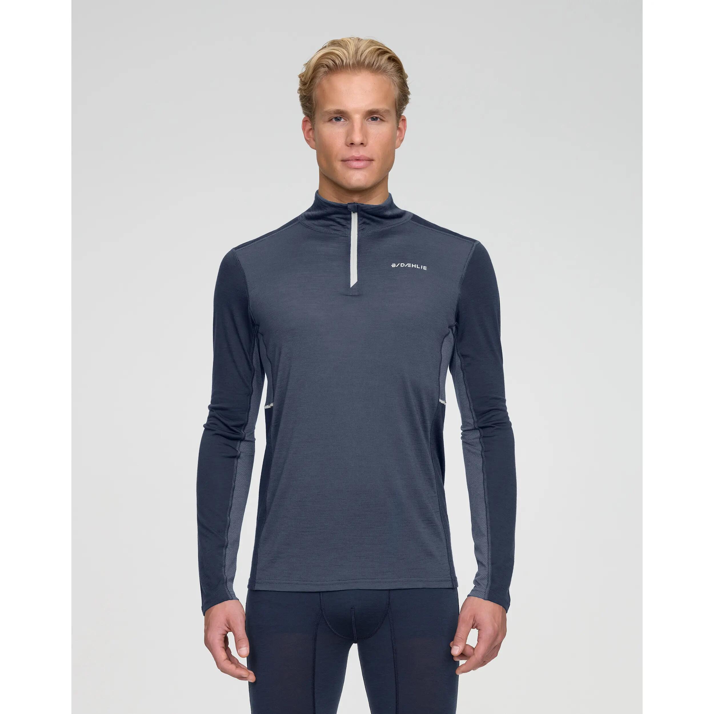 Koszulka termoaktywna pół-zip Daehlie Sportswear Warm Wool 3/4