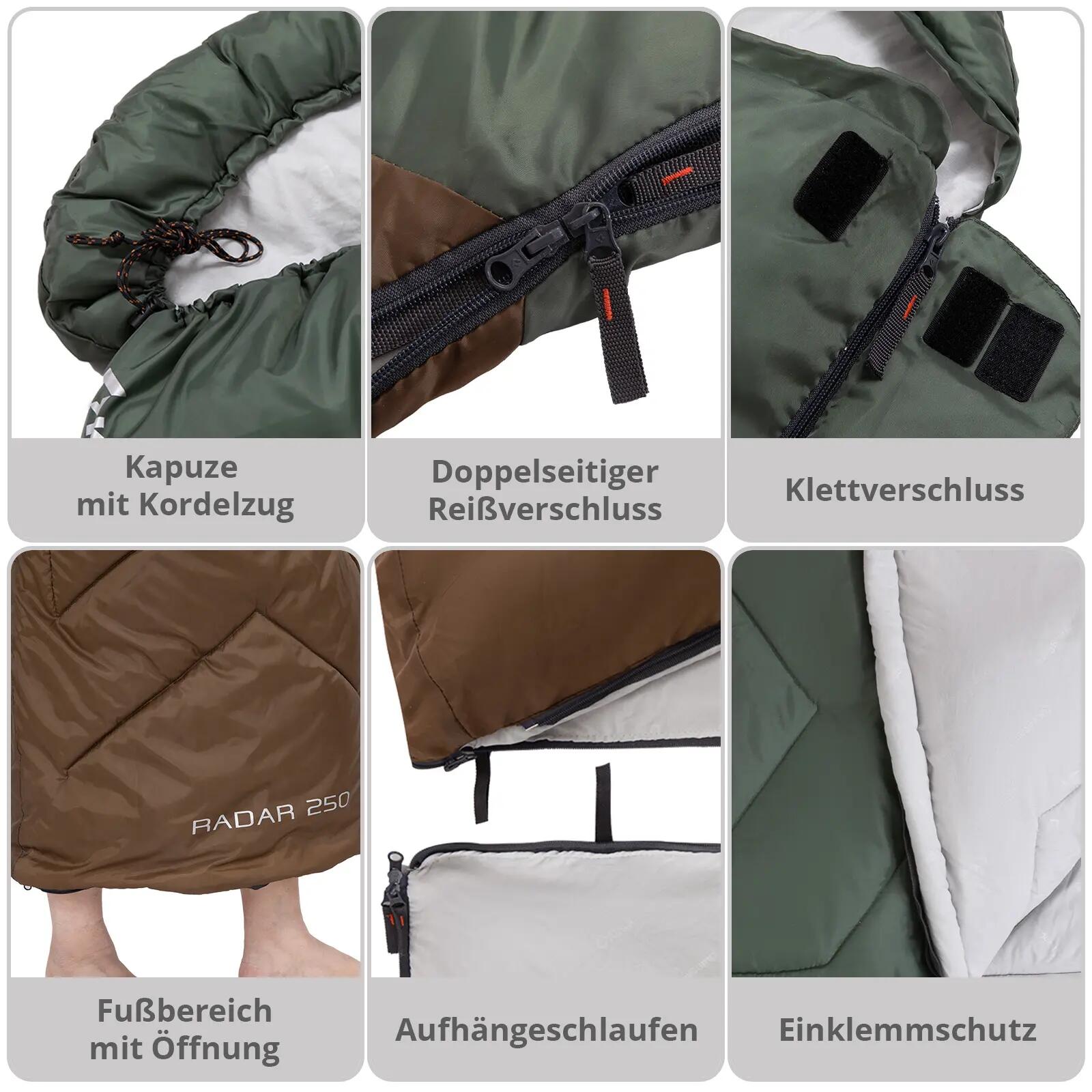 Deckenschlafsack Radar 250 Sommer Schlafsack XL Lang -3°C Leicht 1,4 kg 5/5