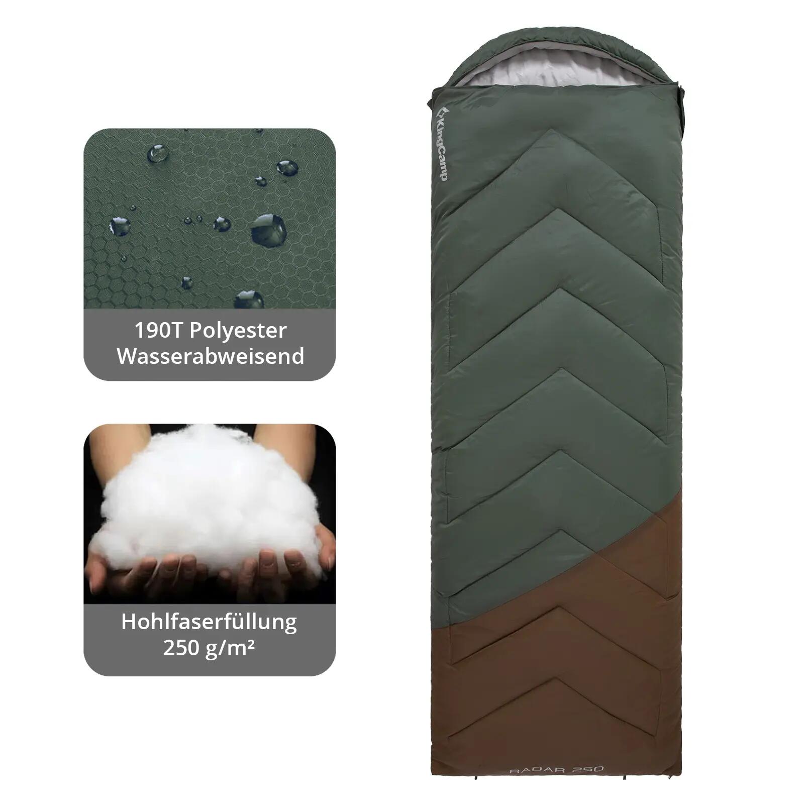 Deckenschlafsack Radar 250 Sommer Schlafsack XL Lang -3°C Leicht 1,4 kg 4/5