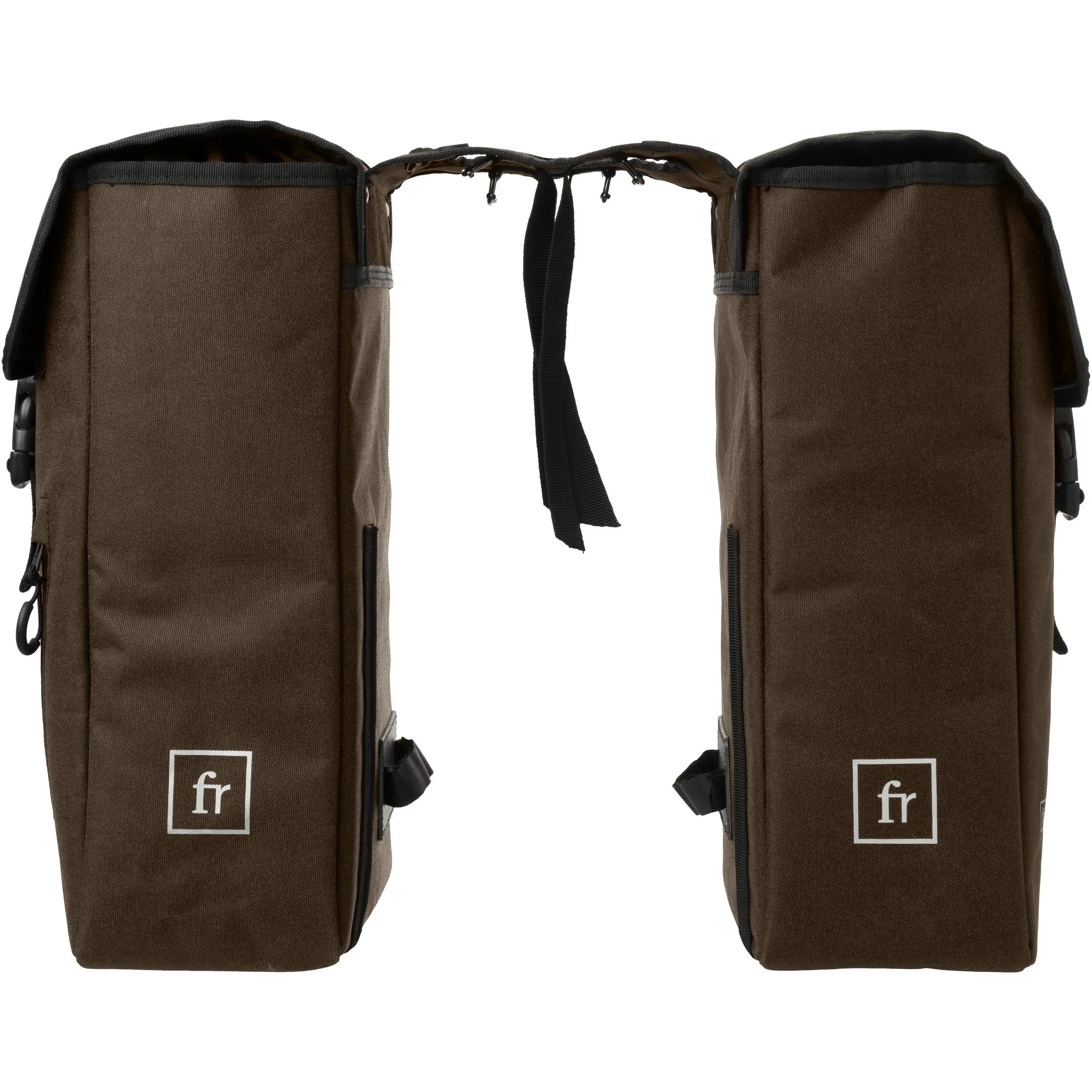 Doppelfahrradtasche Glow 28L wasserabweisend mit Laptopfach braun 2/3