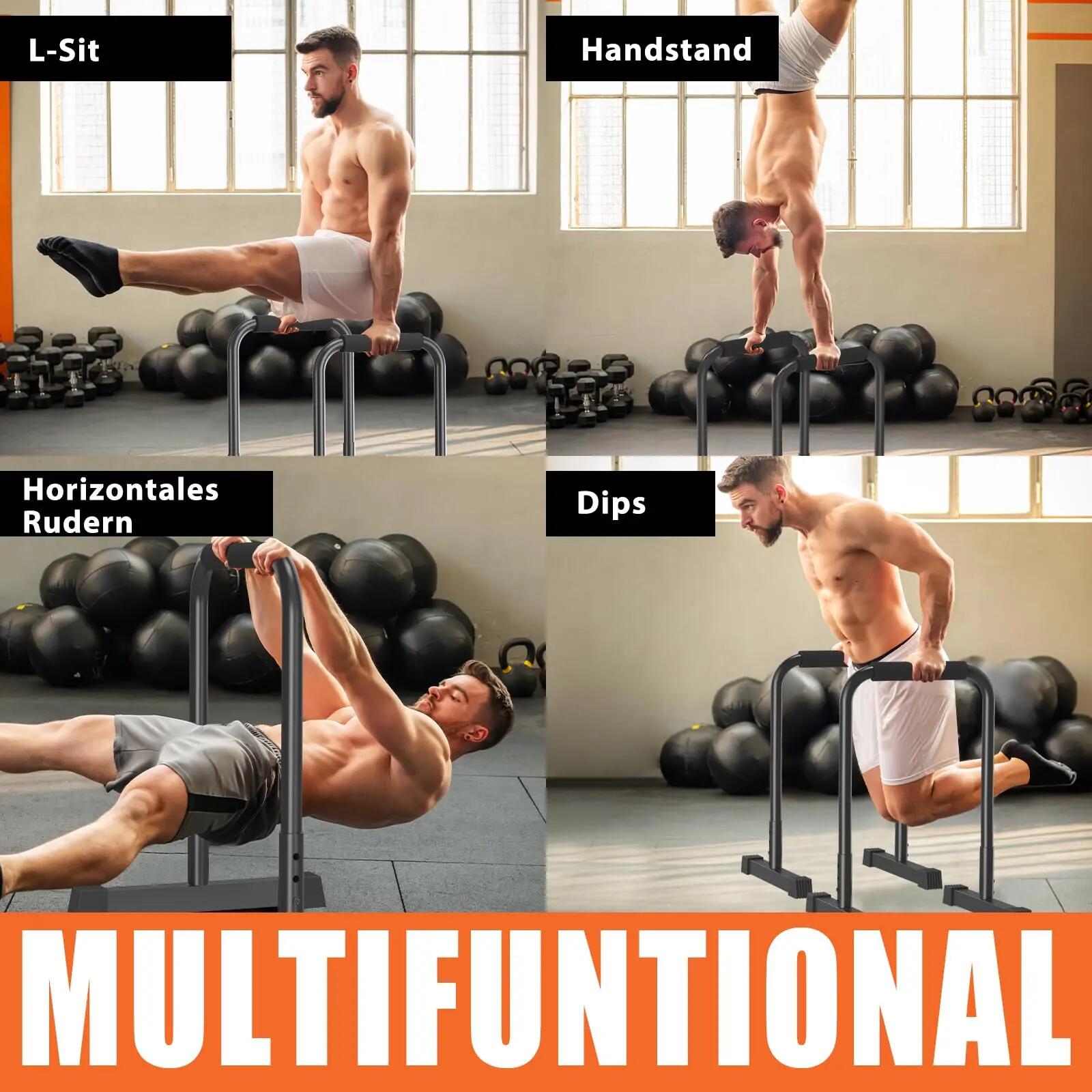 DH FitLife Dip Barren verstellbar 80-90 cm, stabil, Indoor & Outdoor 7/7