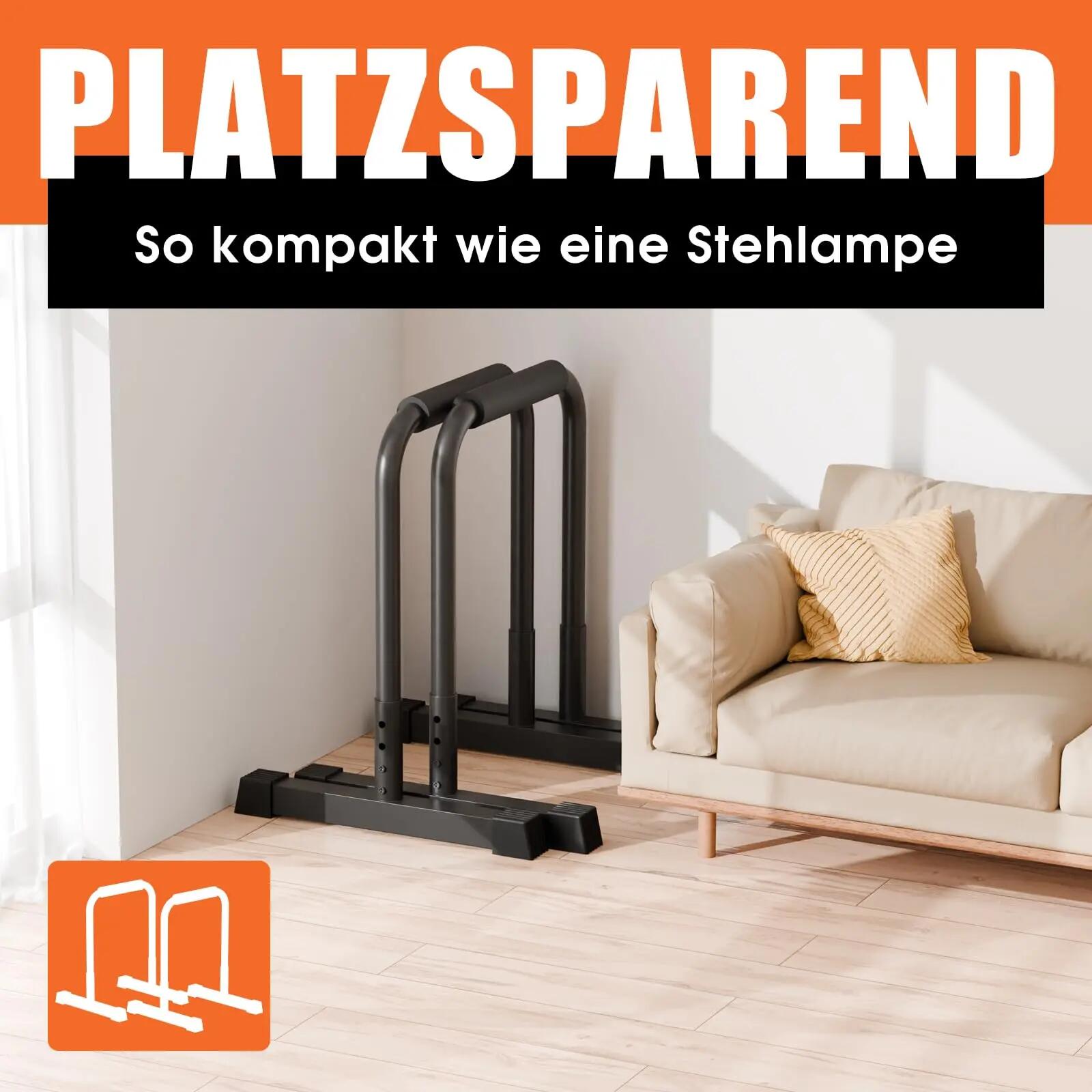 DH FitLife Dip Barren verstellbar 80-90 cm, stabil, Indoor & Outdoor 5/7