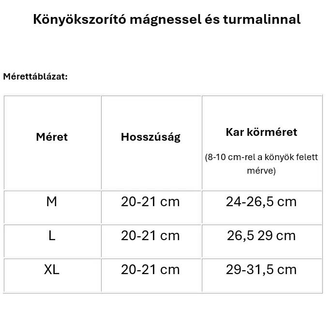 Könyökszorító mágnessel és turmalinnal 3/3
