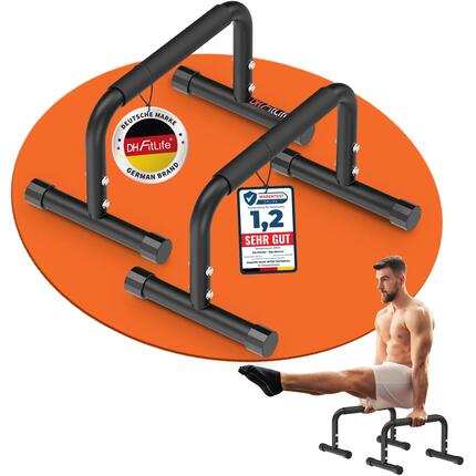 DH FitLife Parallettes verstellbar 30–35 cm, Calisthenics Equipment 200 kg