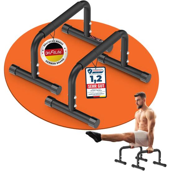 DH FitLife Parallettes verstellbar 30–35 cm, Calisthenics Equipment 200 kg