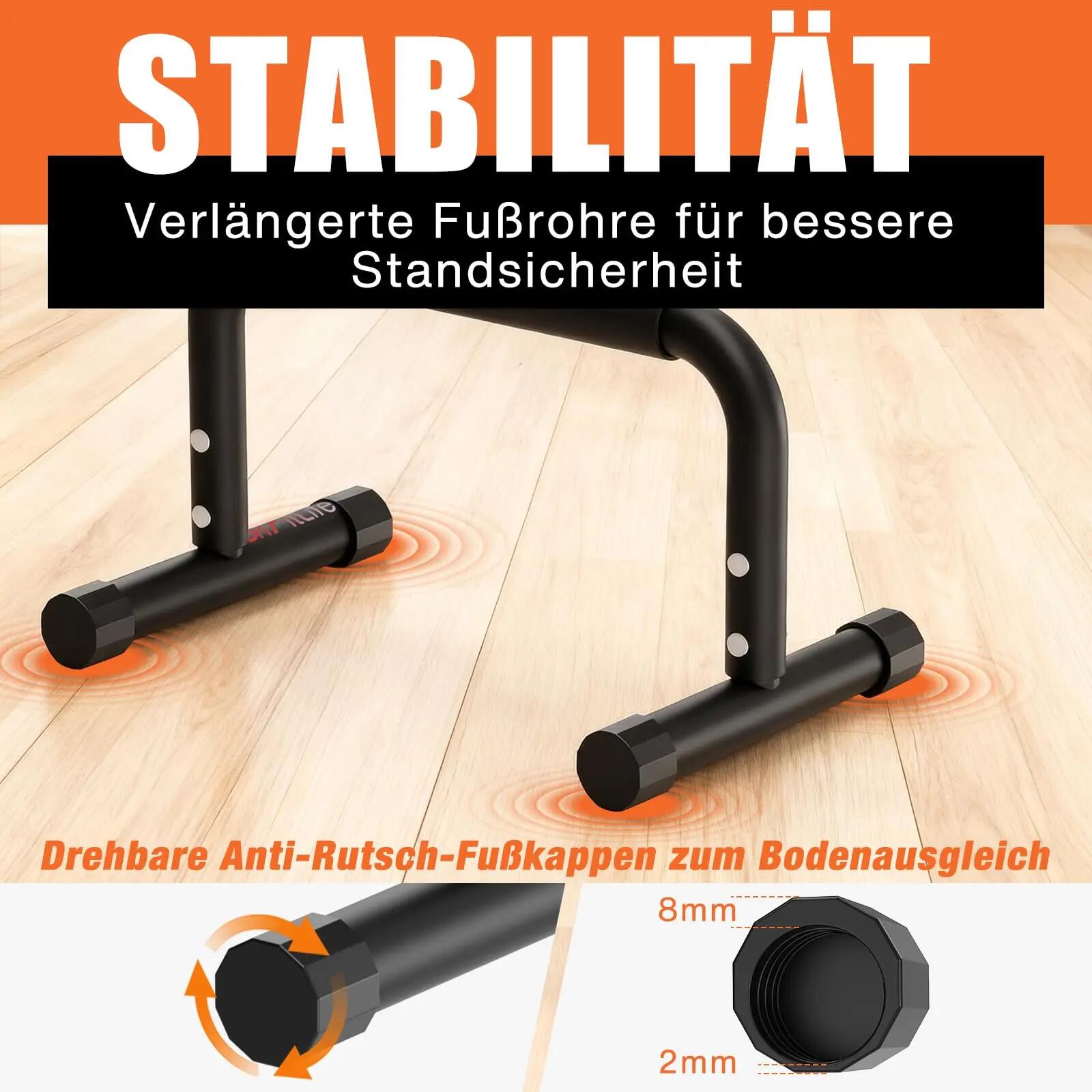 DH FitLife Parallettes verstellbar 30–35 cm, Calisthenics Equipment 200 kg 3/7