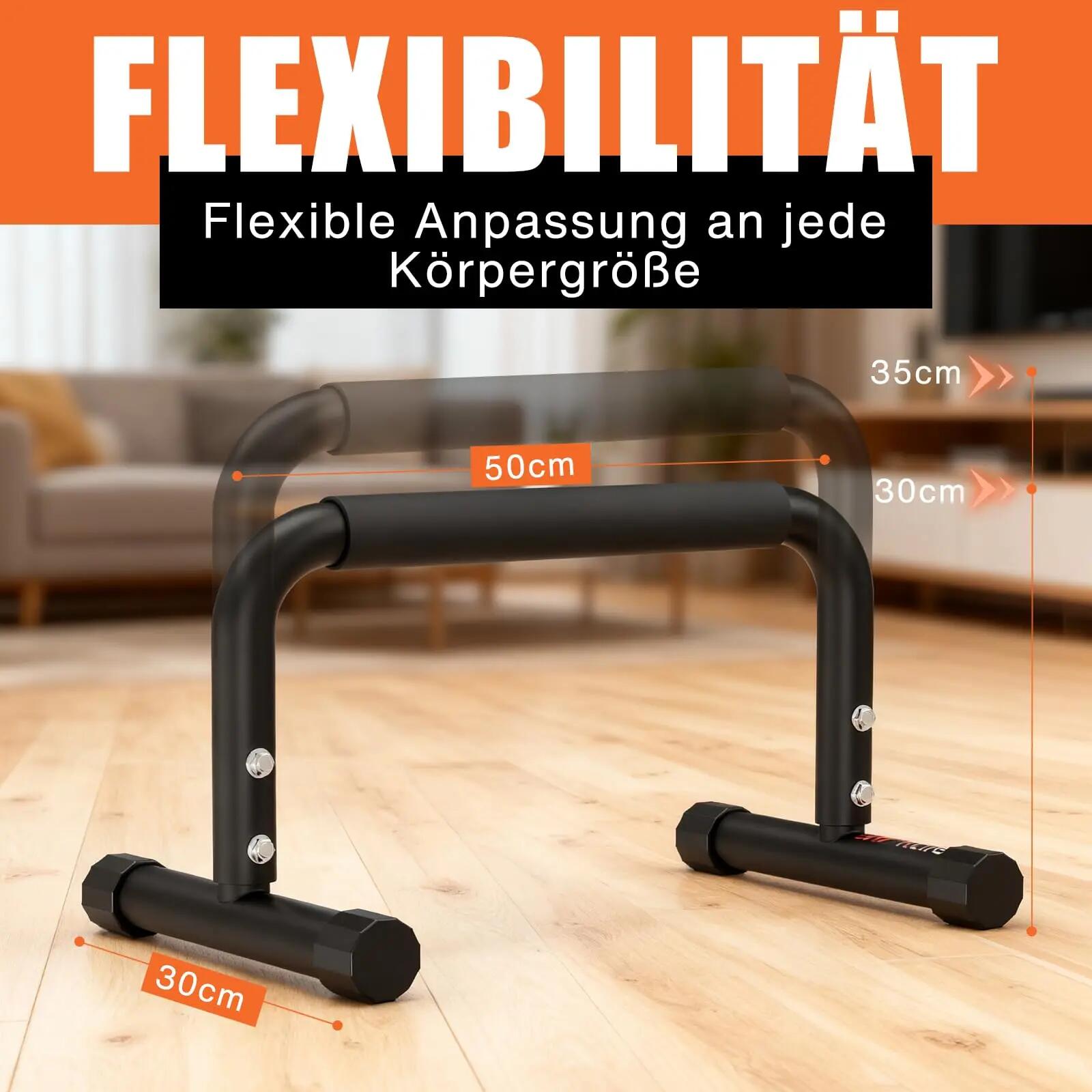 DH FitLife Parallettes verstellbar 30–35 cm, Calisthenics Equipment 200 kg 2/7