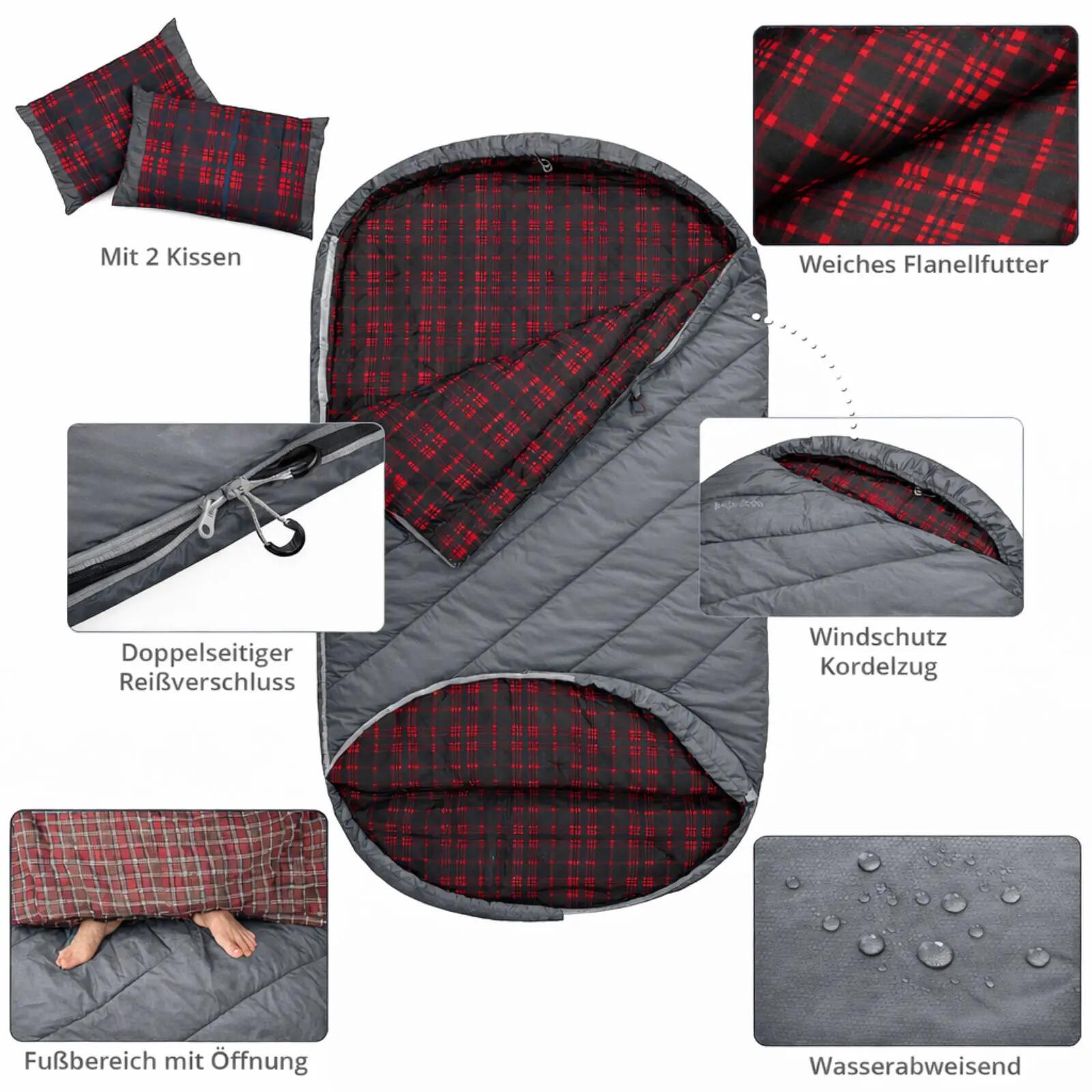 Manta saco de dormir Freespace Double saco de dormir doble para 2 personas -8°C 5/7