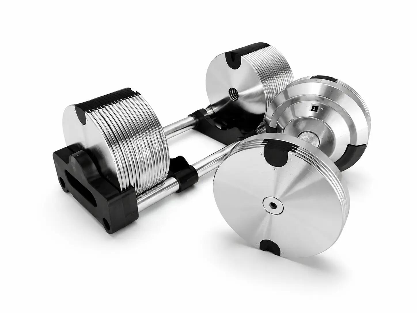 Manubrio Pesi Palestra Casa Da 3 A 40 Kg – 38 Livelli Regolabili Set Con Base 3/15