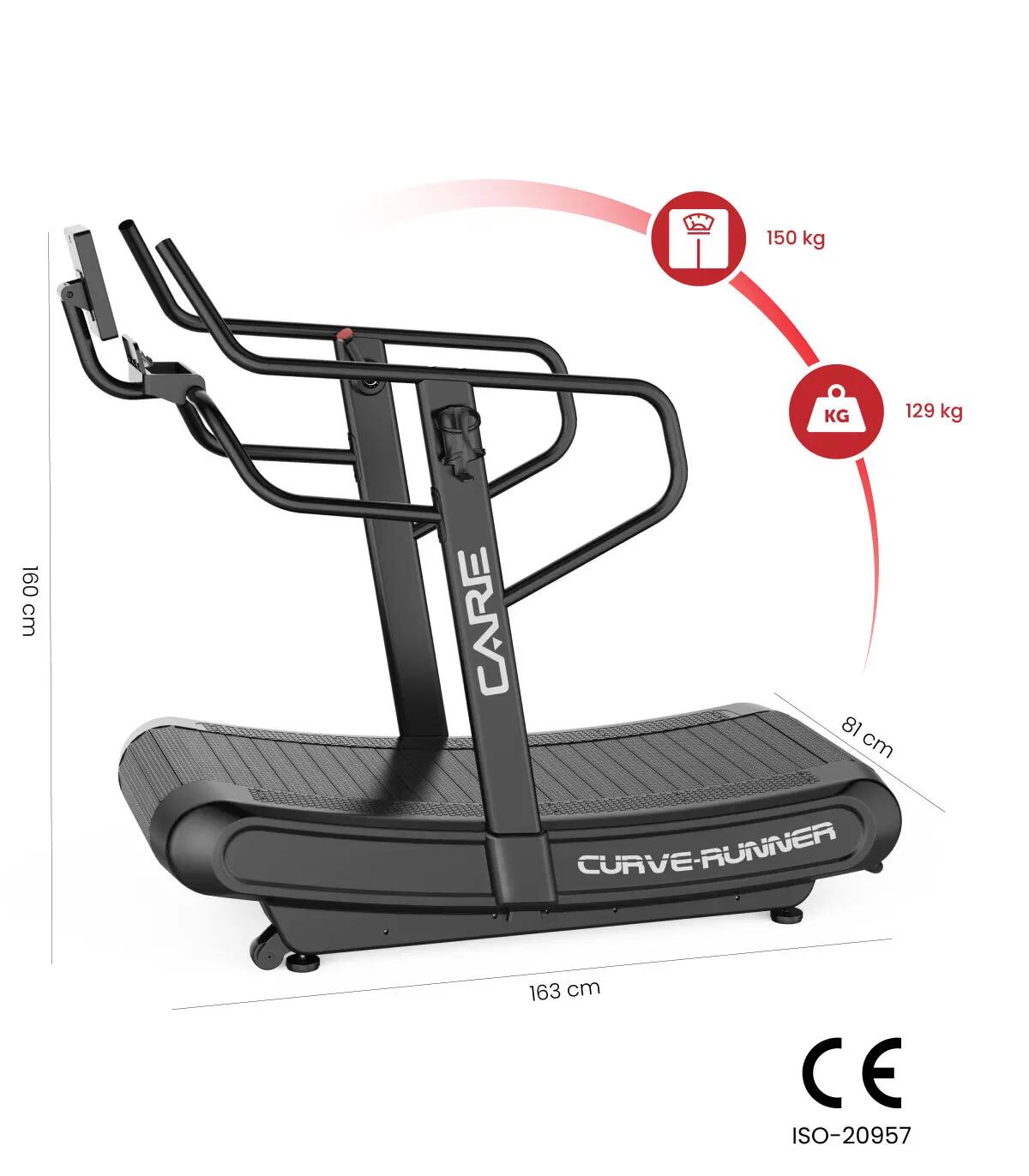 Tapis de course incurvé - CURVE RUNNER - CARE - connecté 2/11