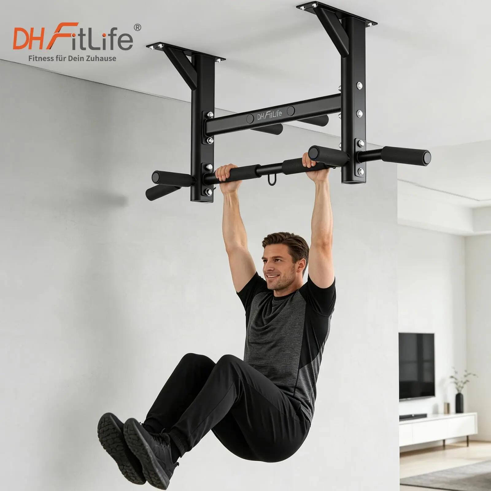 DH FitLife Klimmzugstange Decke, 4-in-1 Pull up Bar, 8 Griffe, bis 300 kg 7/7