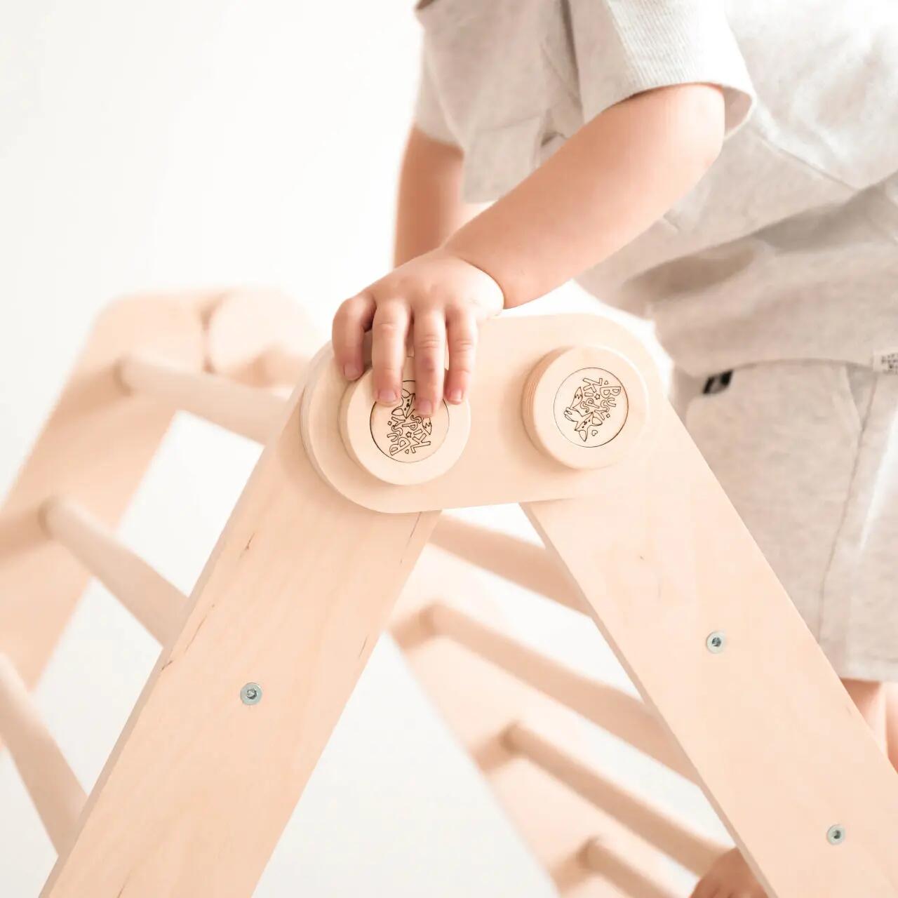 Montessori lezecký set pro děti S – přírodní provedení 7/9