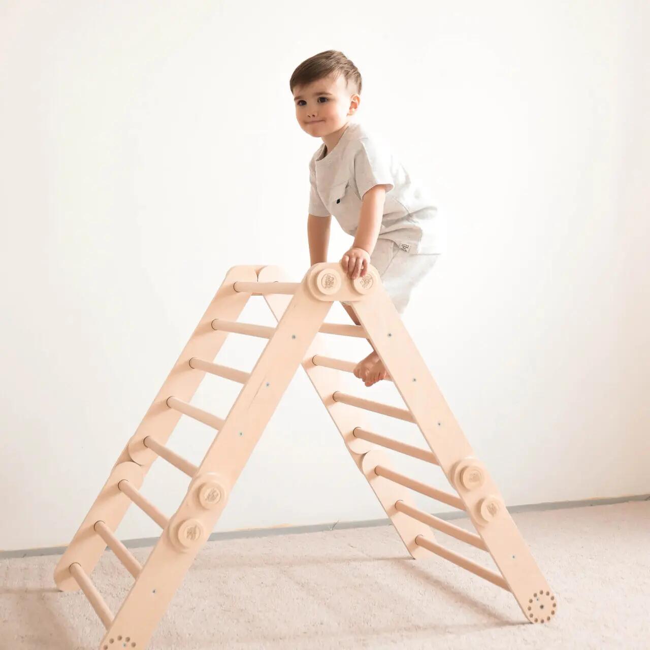 Montessori lezecký set pro děti S – přírodní provedení 4/9