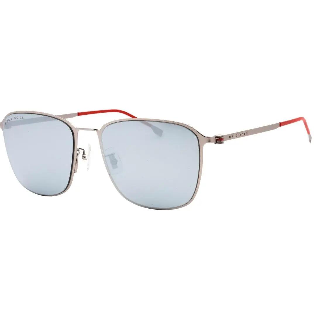 Mens Matte Multilayer Lens Sunglasses (Ruthenium/White) 2/2