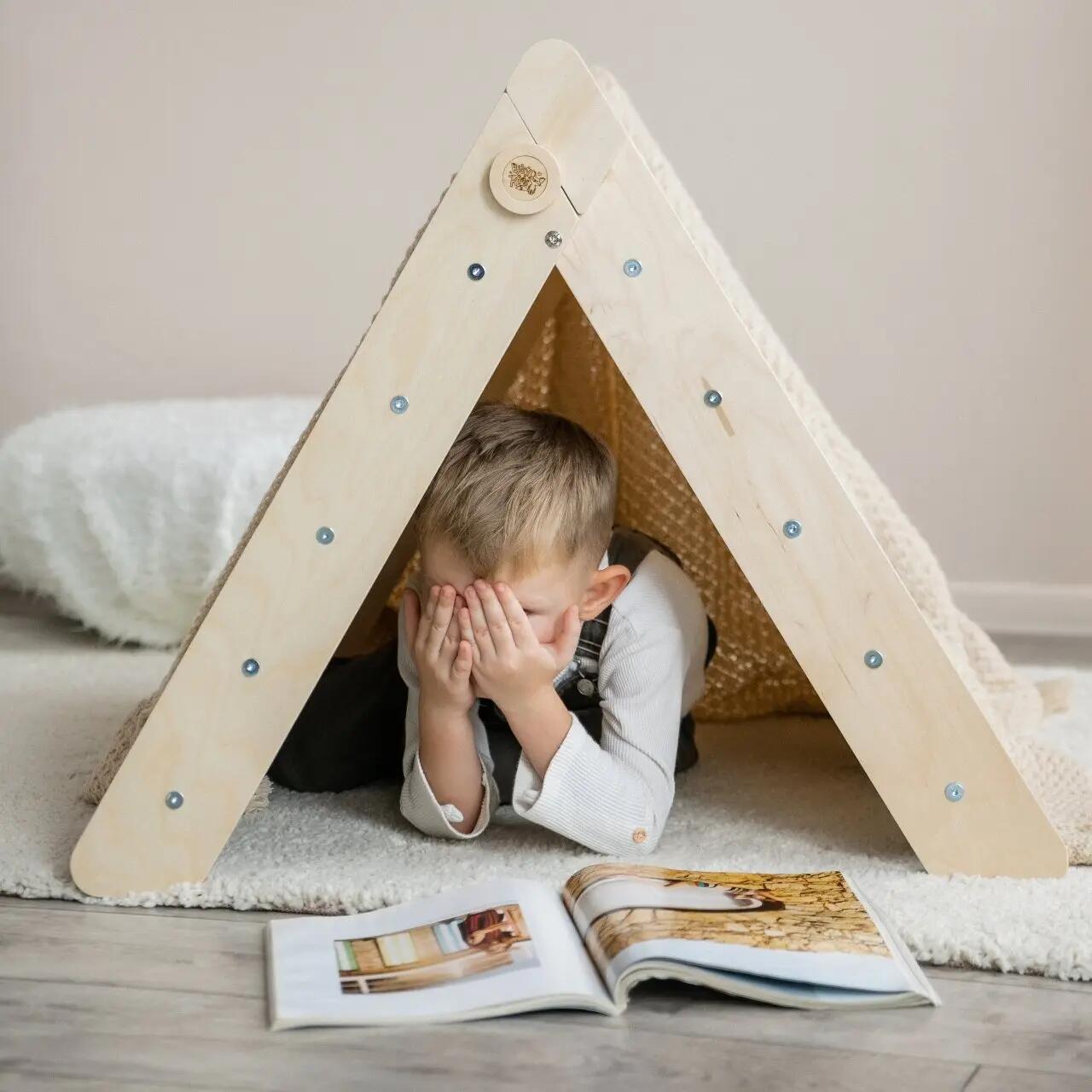 Dřevěný Montessori Piklerův trojúhelník – přírodní provedení 4/9
