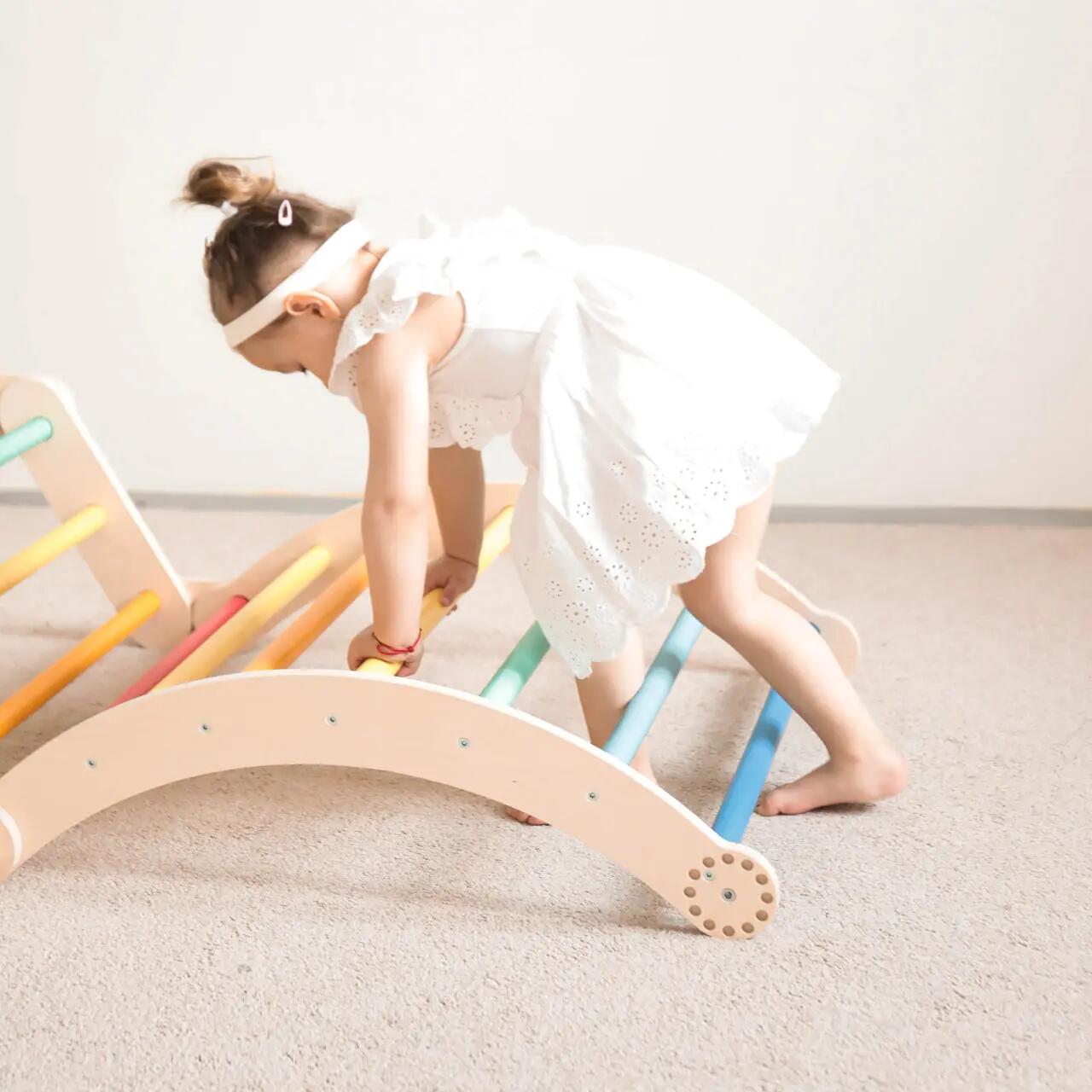 Montessori lezecký set pro děti L – pestré barvy 8/9
