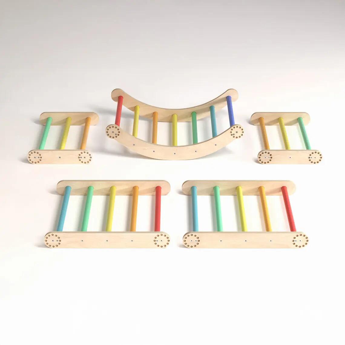 Montessori lezecký set pro děti L – pestré barvy 4/9