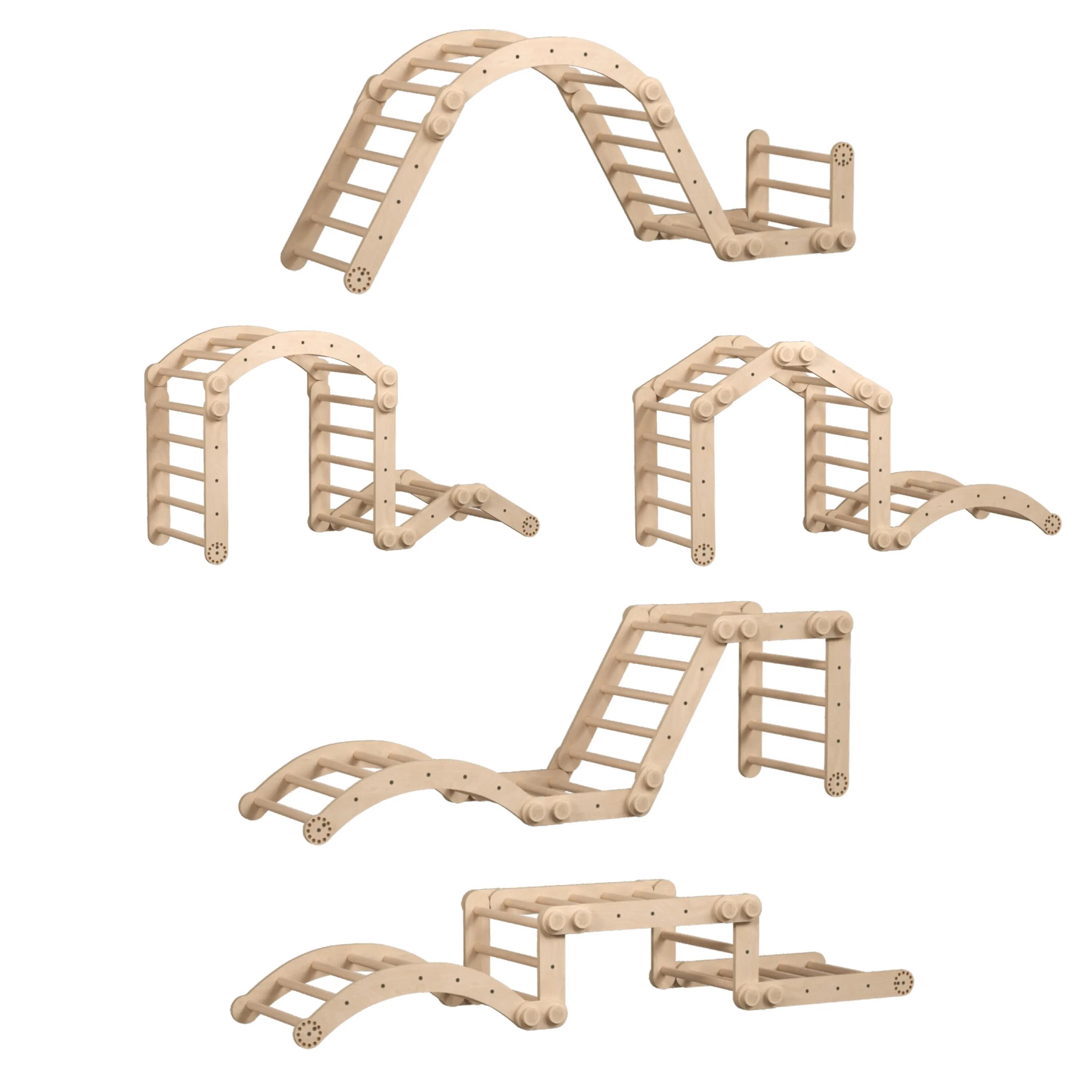 Montessori lezecký set pro děti L – přírodní provedení 7/10
