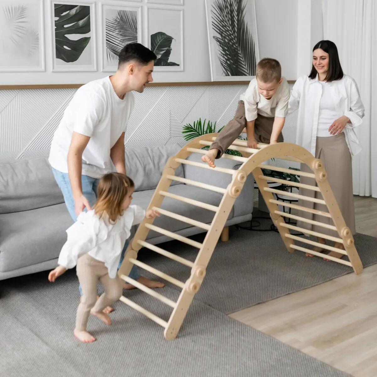 Montessori lezecký set pro děti L – přírodní provedení 6/10