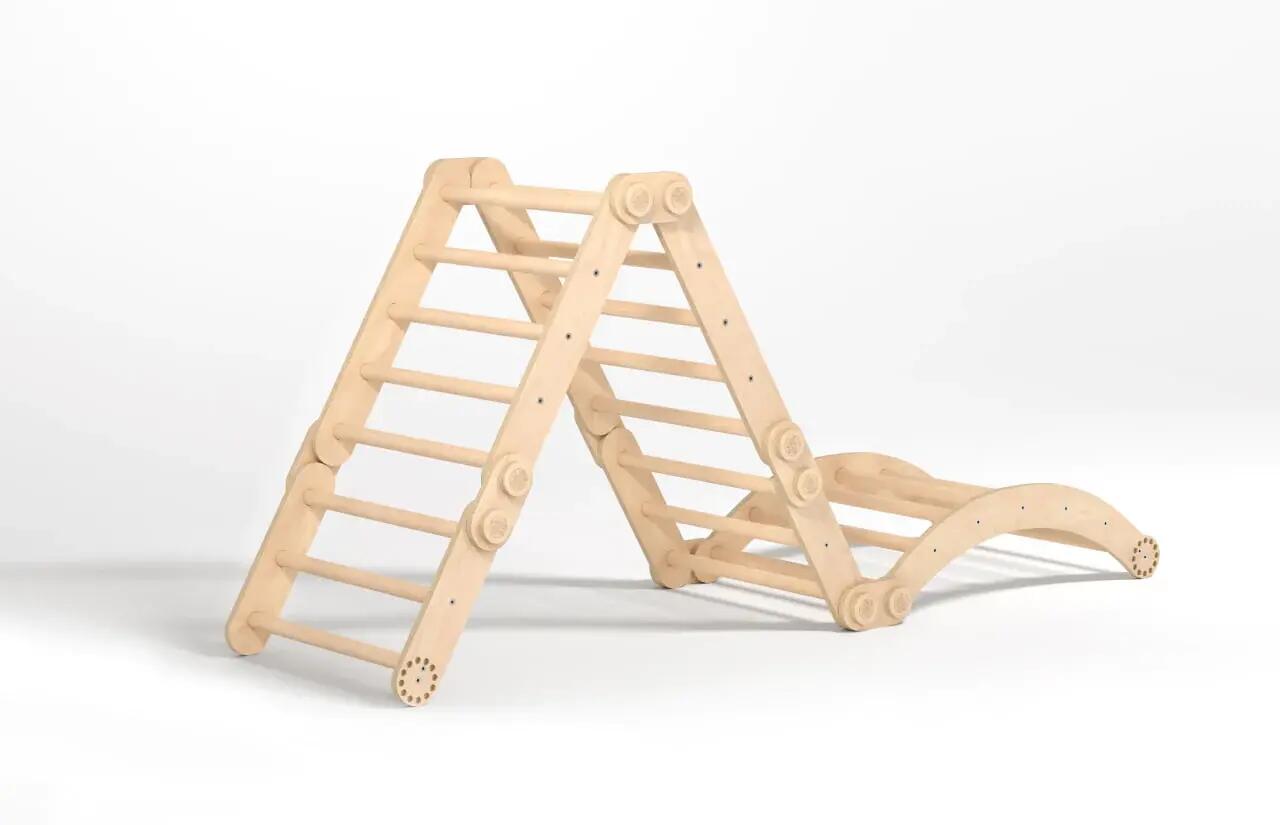 Montessori lezecký set pro děti L – přírodní provedení 3/10