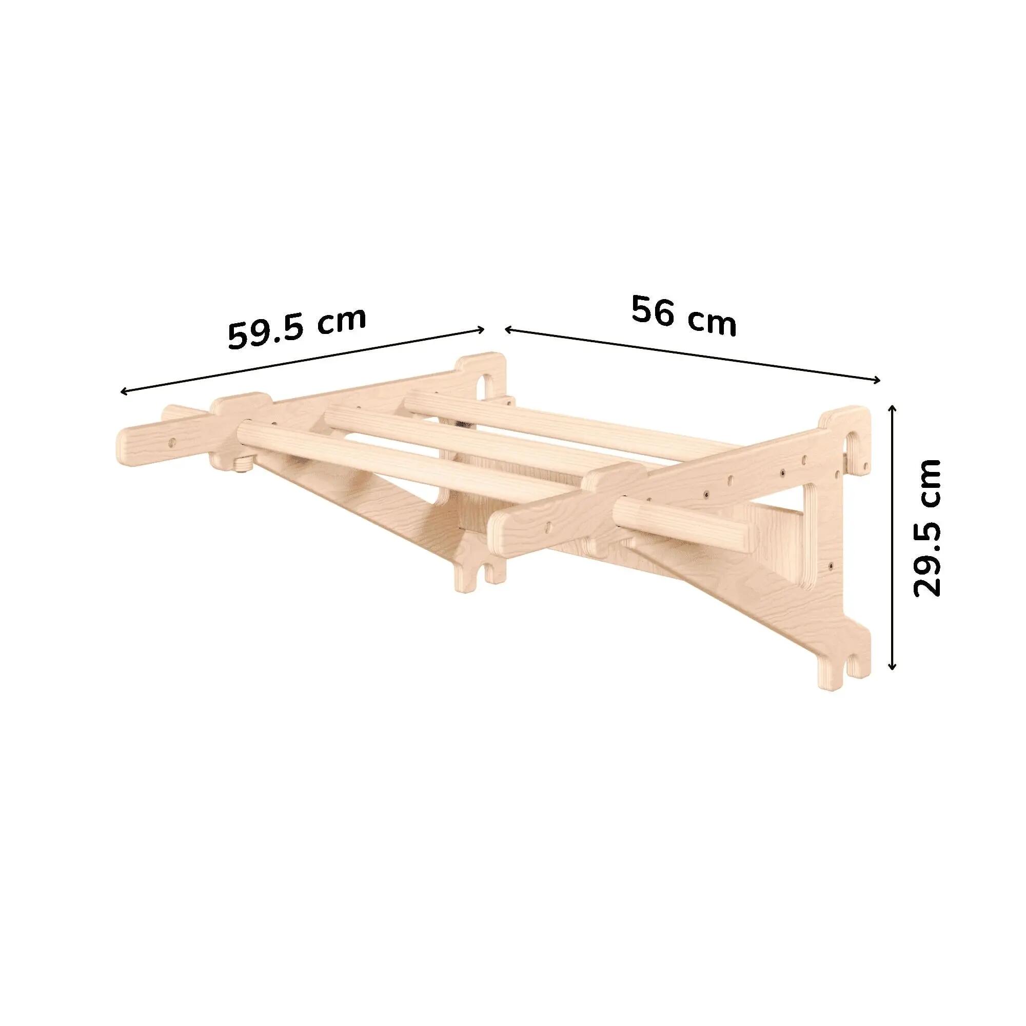 Dřevěná hrazda k žebřinám EVERGYM – Závěsný modul 6/6