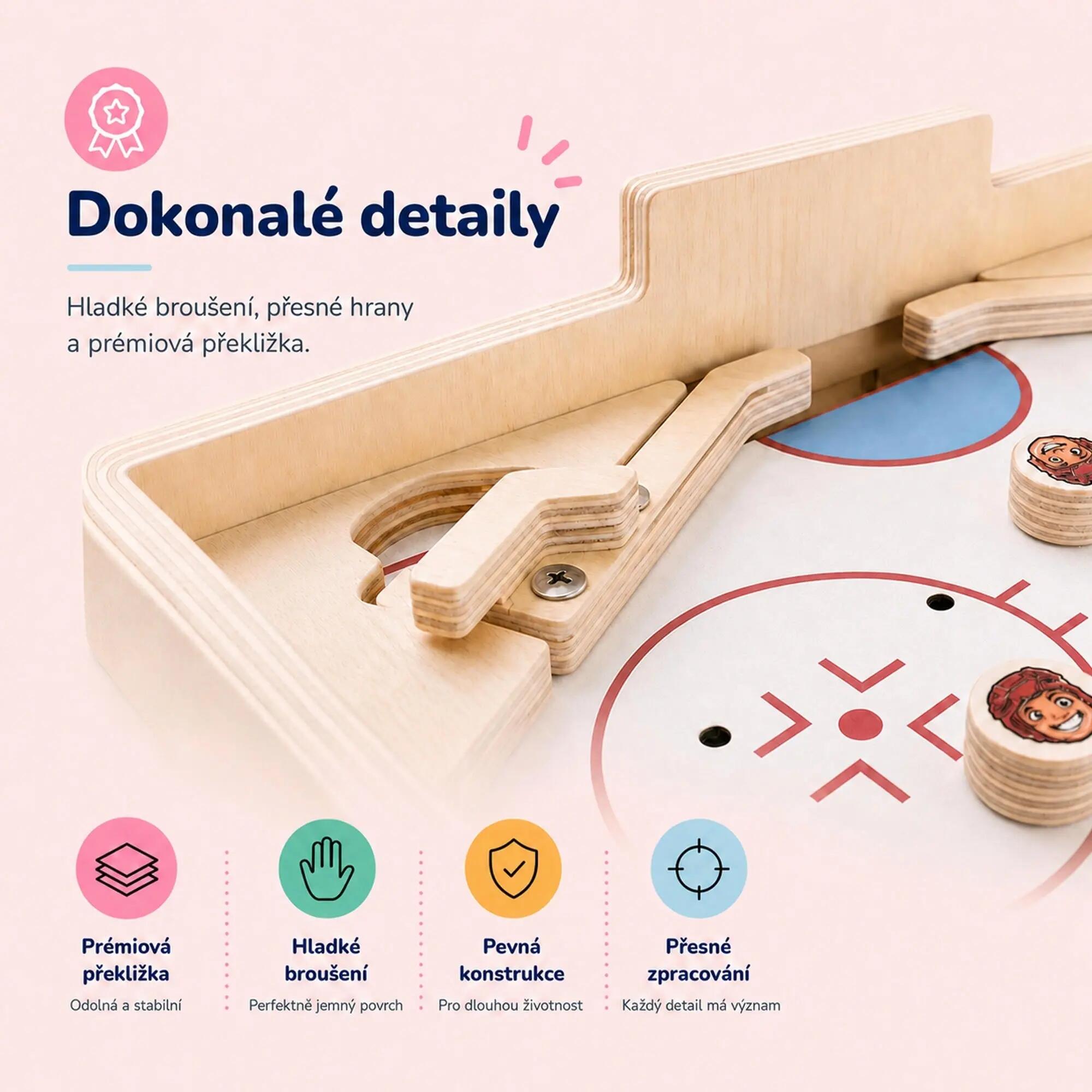 Dynamic Arena – dřevěný stolní hokej pro celou rodinu 7/11