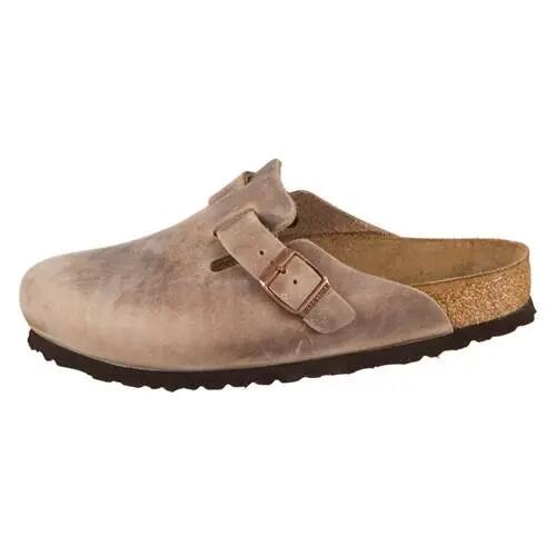 Scarpa universali donna Birkenstock Boston Tabacco Brown Leder Oil 2/5