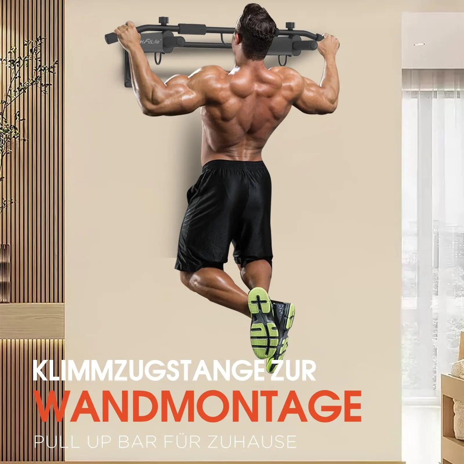 DH FitLife Klimmzugstange Wand, 4-in-1 Pull up Bar, 6 Griffe, bis 200 kg 7/7