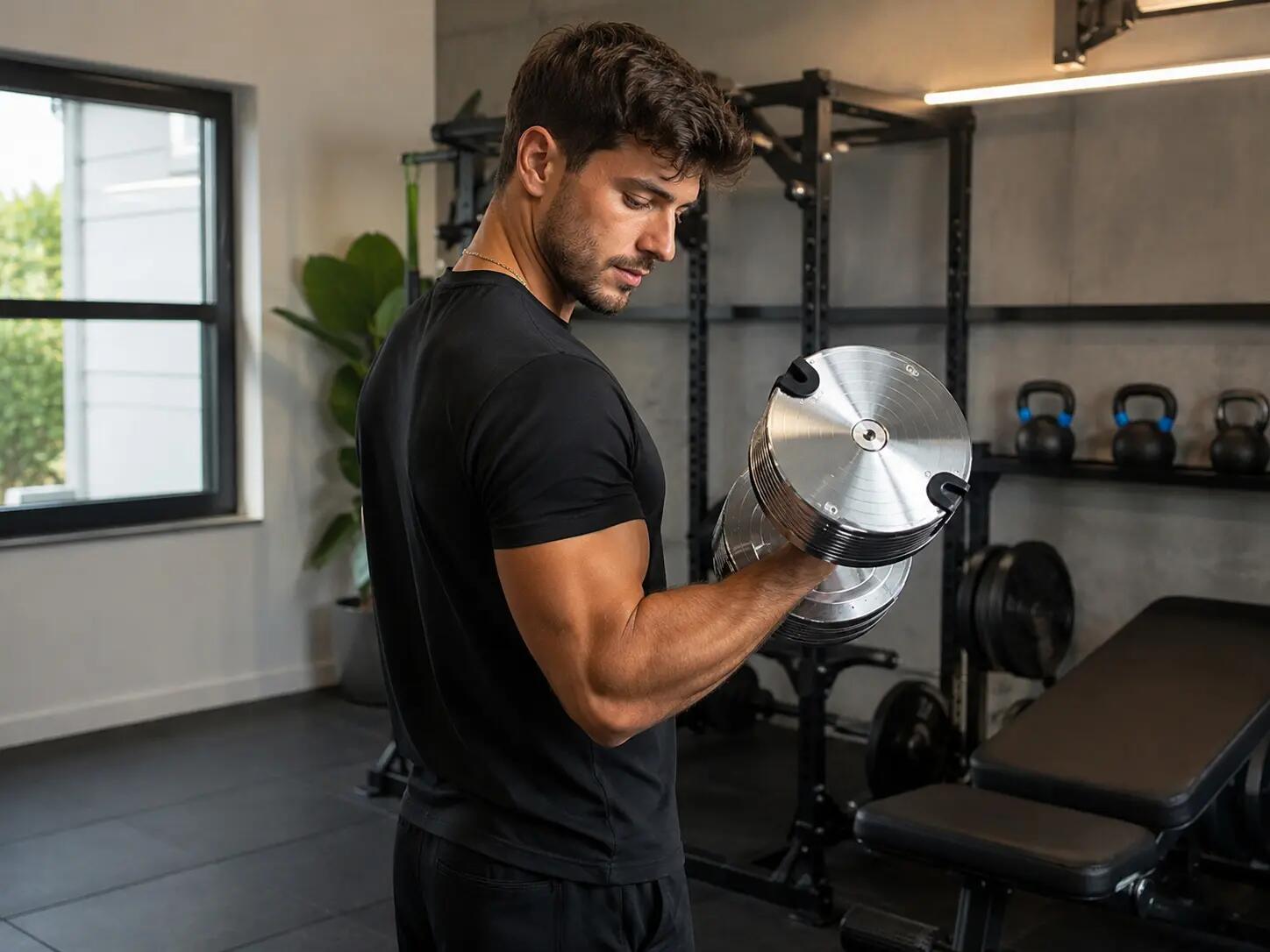 Manubrio Pesi Palestra Casa Da 3 A 40 Kg – 38 Livelli Regolabili Set Con Base 9/15