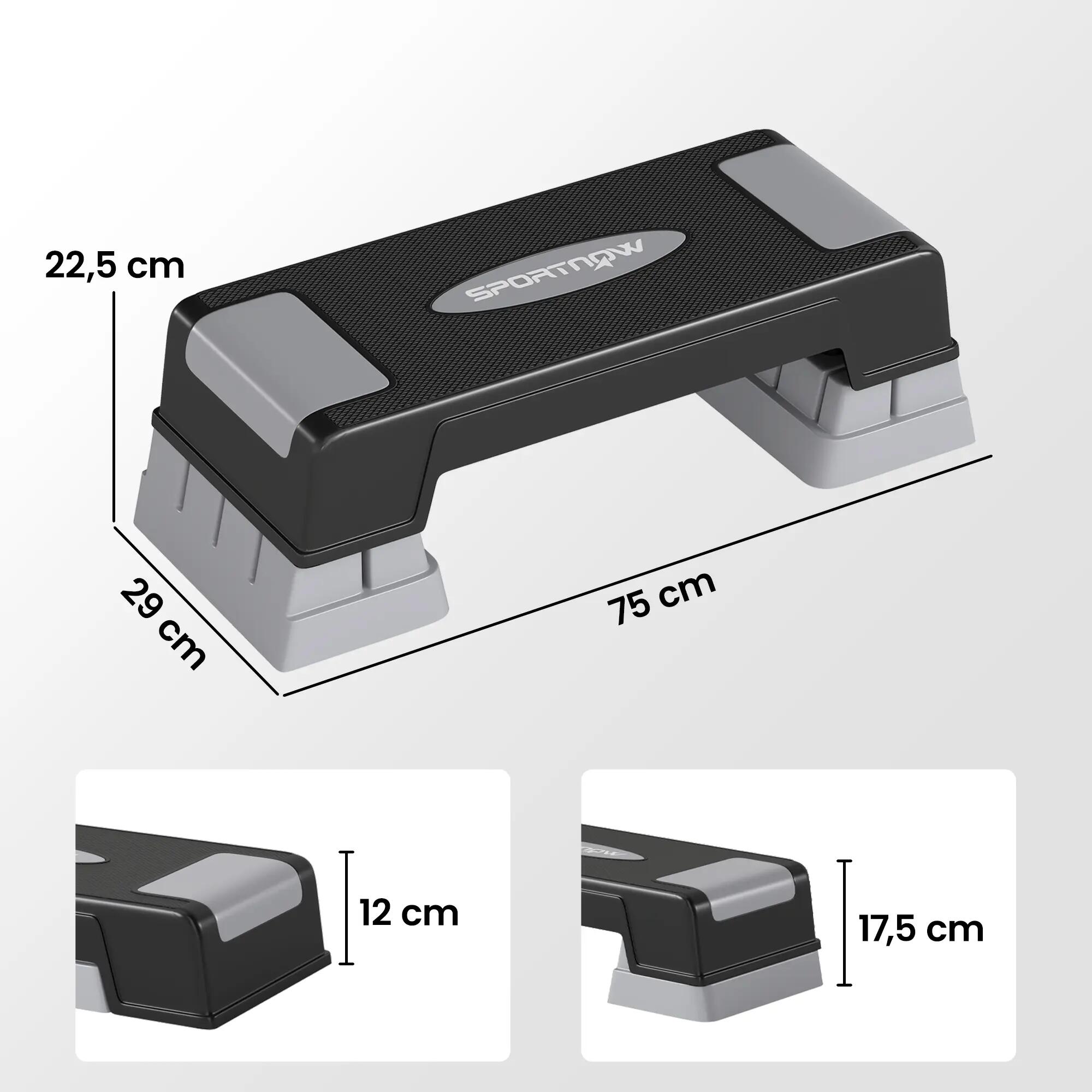 Step fitness aérobic hauteur réglable 3 niv. 3/5