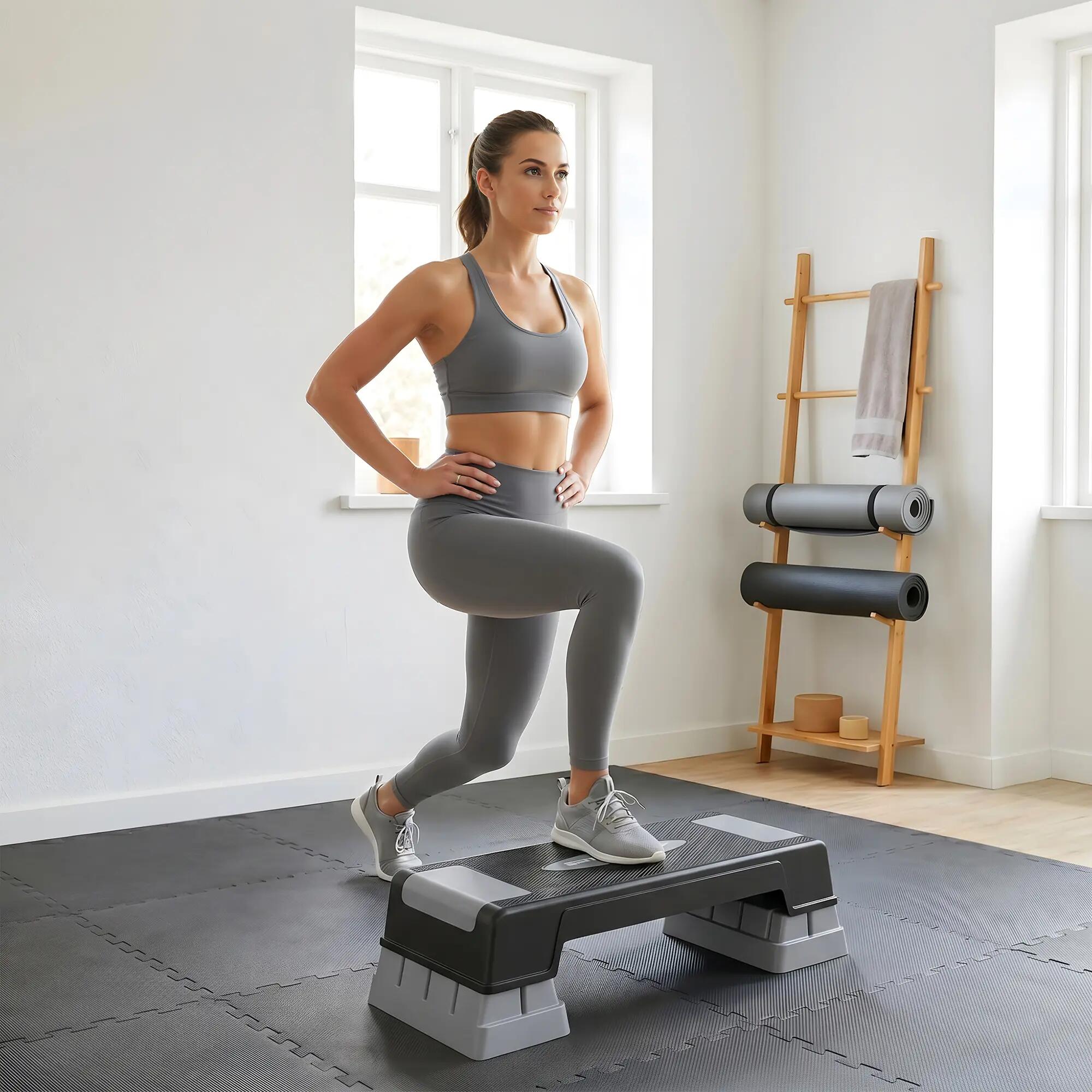 Step fitness aérobic hauteur réglable 3 niv. 2/5