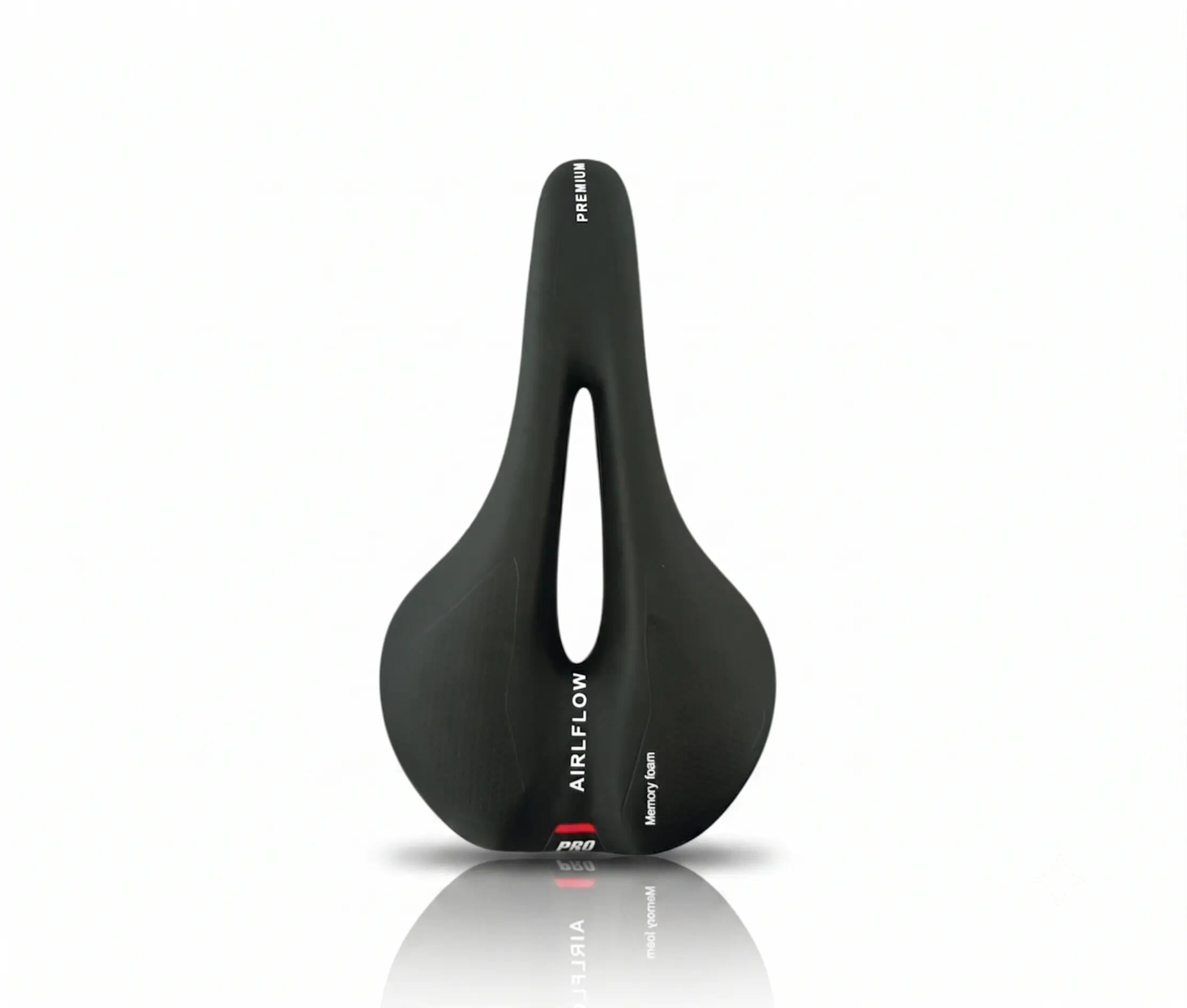 Fietszadel Unisex Selle Memory Foam Zadel Heren Dames Fiets Cloud Trail Zwart 1/9