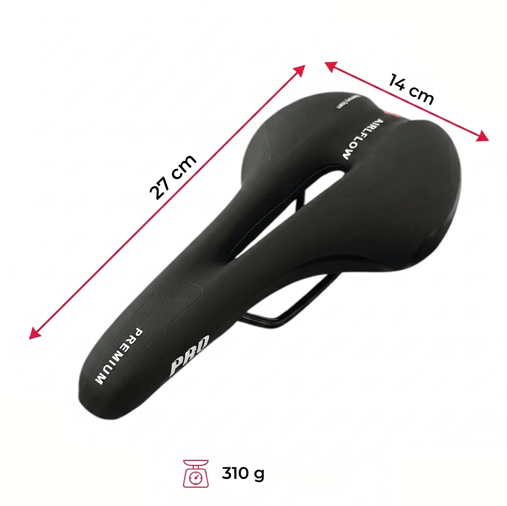 Fietszadel Unisex Selle Memory Foam Zadel Heren Dames Fiets Cloud Trail Zwart 8/9