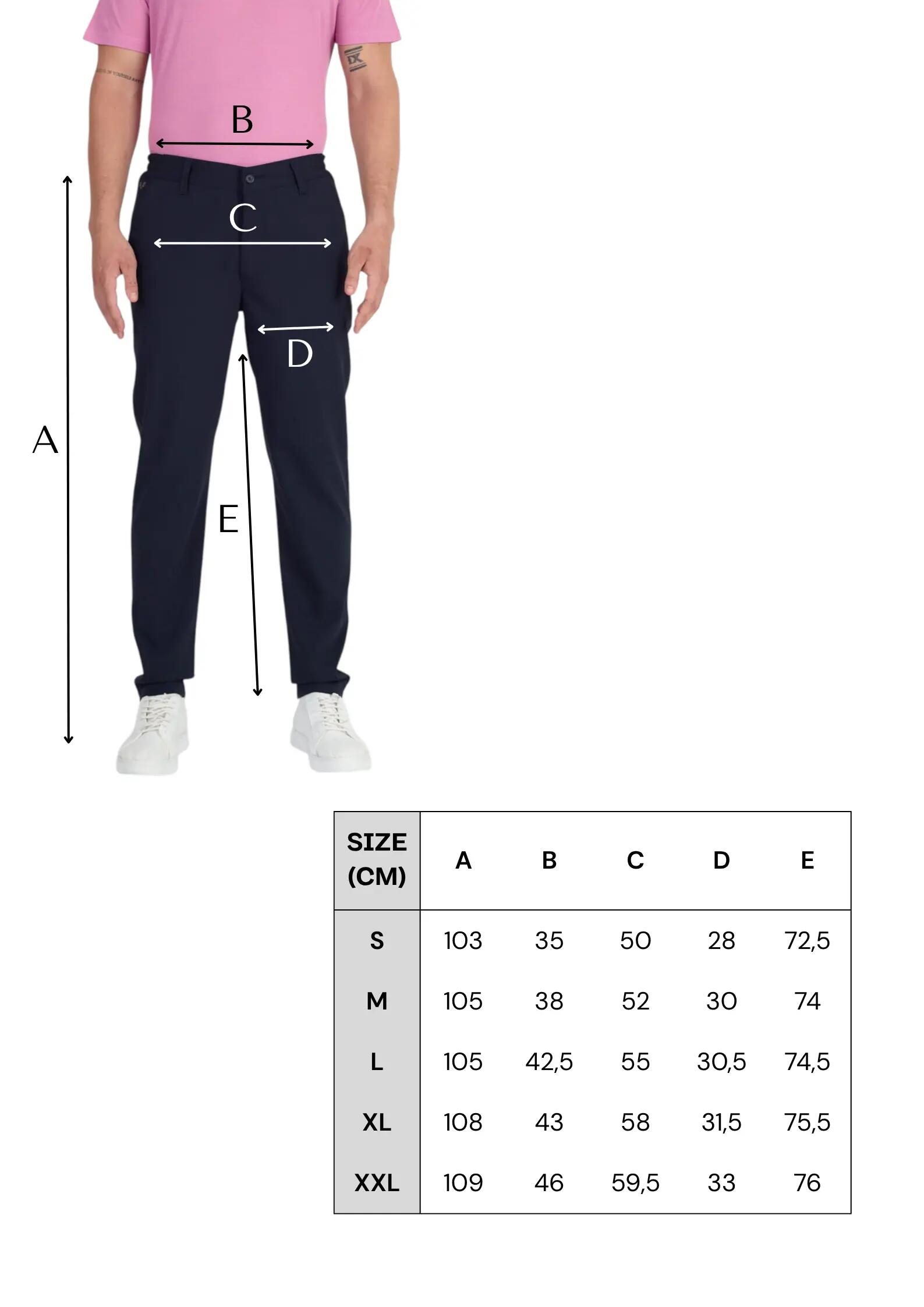 Smart & Flex - Spodnie Chino Męskie Merino M(32), Granatowy 2/7