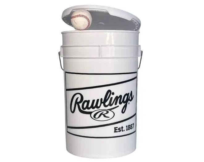 Forelle/Rawlings Ball Bucket Color White/Black Baseball/Softball 2/5