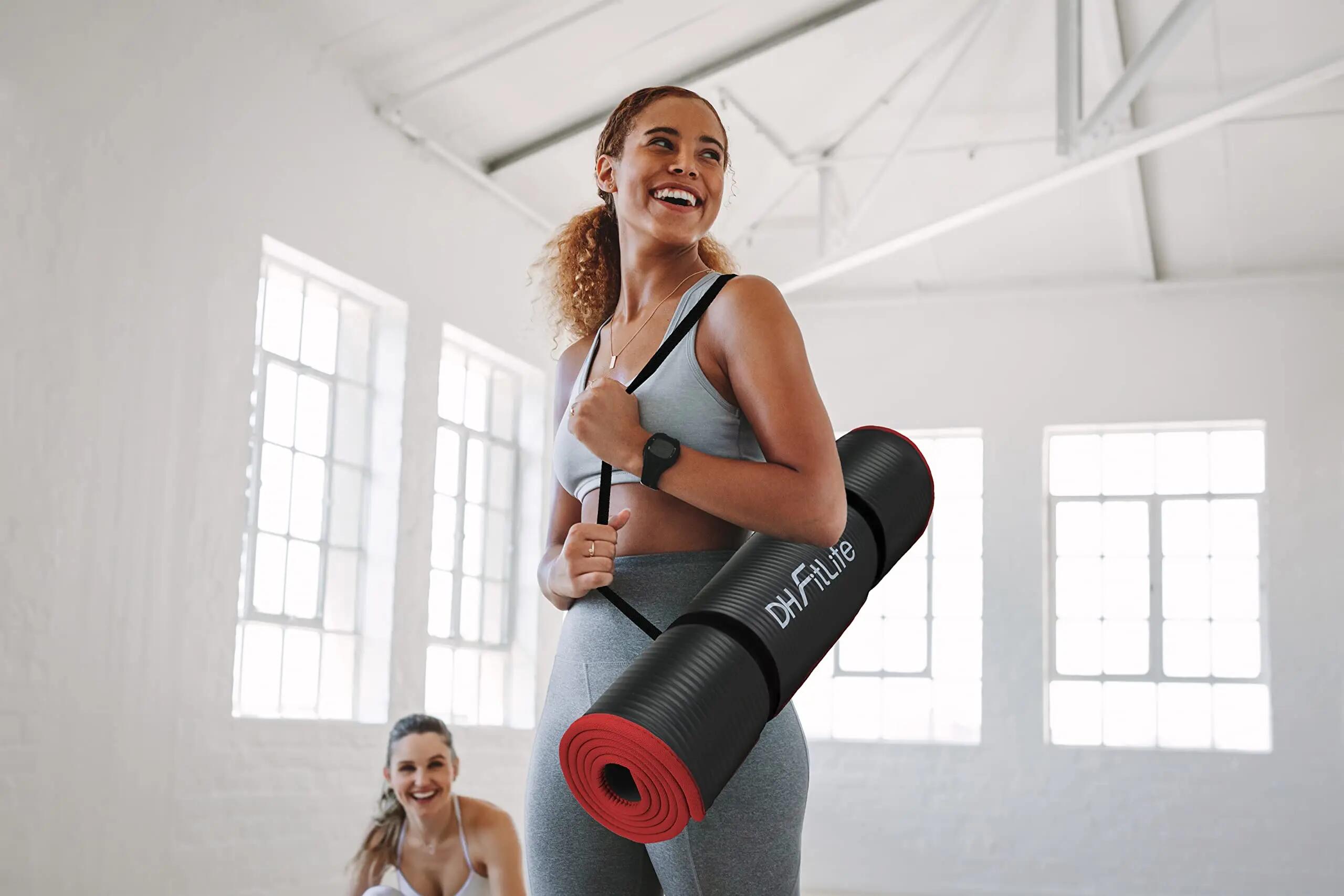 DH FitLife Fitnessmatte Sportmatte 183×61×1cm, dicke rutschfeste Yoga Matte 6/6