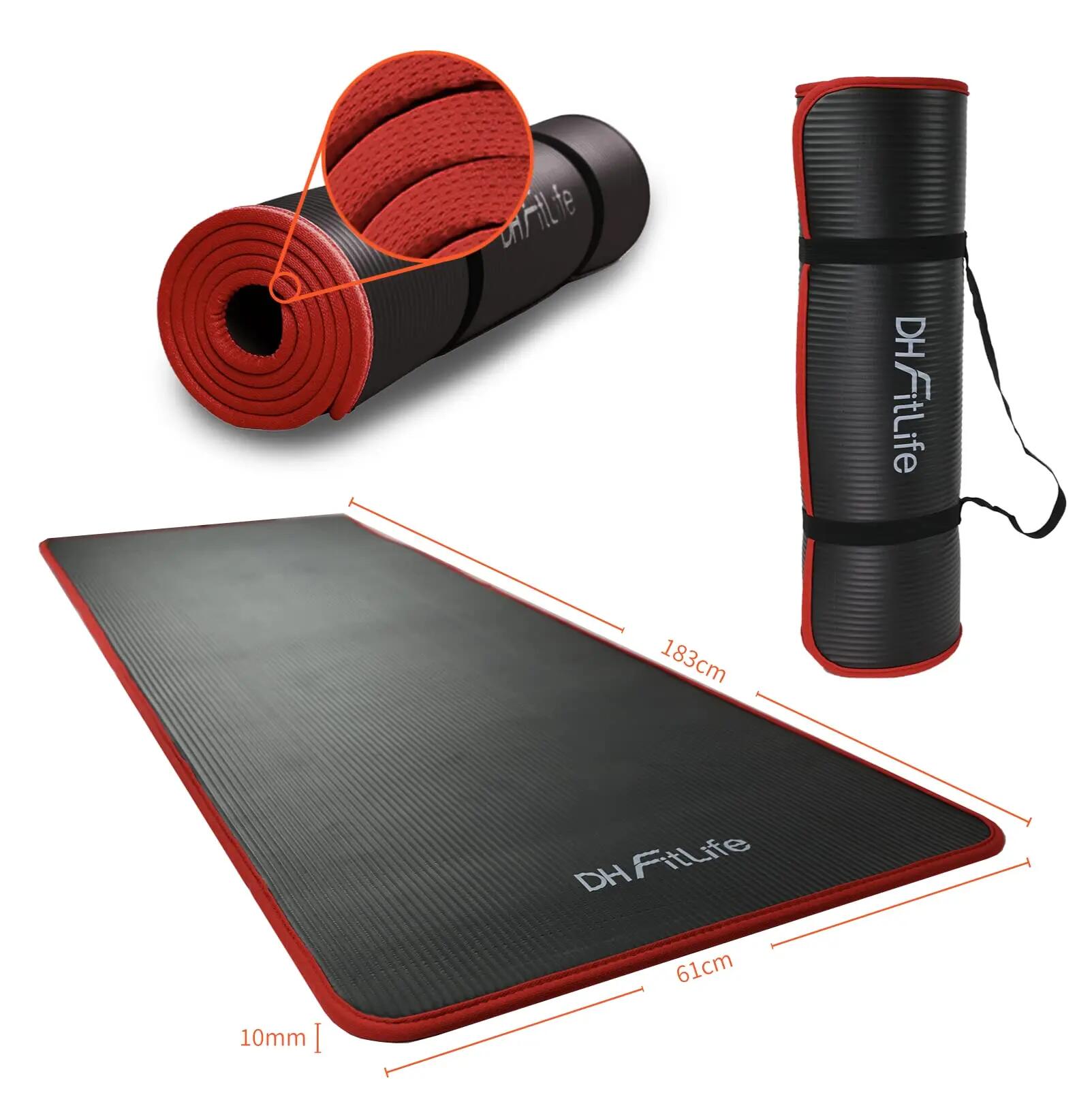 DH FitLife Fitnessmatte Sportmatte 183×61×1cm, dicke rutschfeste Yoga Matte 5/6