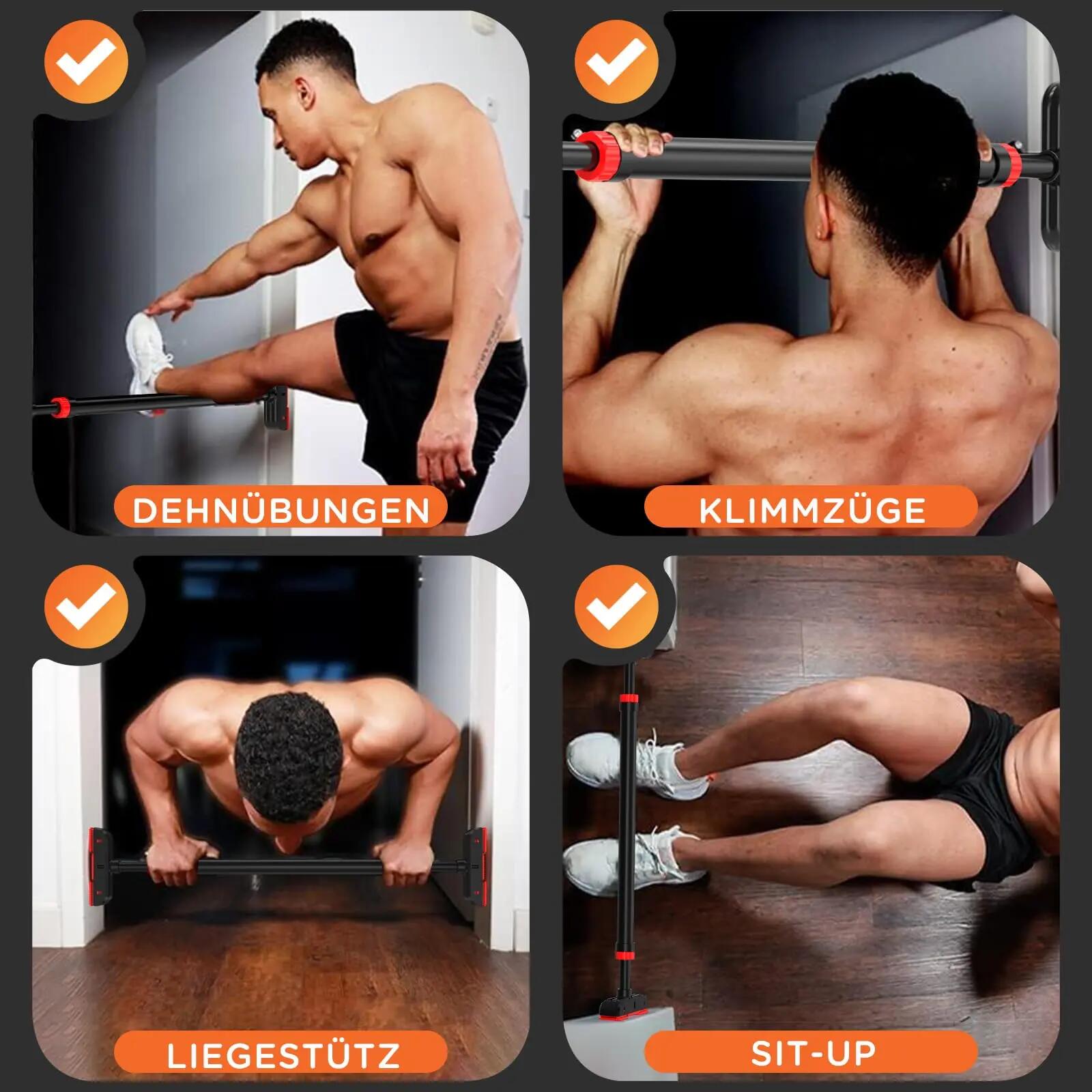 DH FitLife Klimmzugstange Türrahmen, Pull up Bar ohne Bohren, bis 200kg 7/7