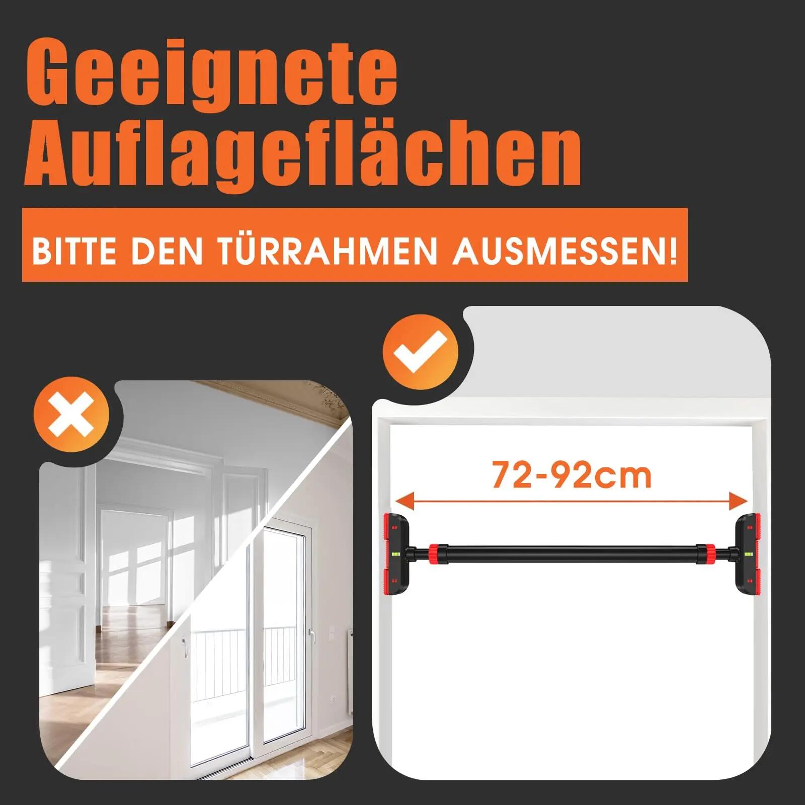 DH FitLife Klimmzugstange Türrahmen, Pull up Bar ohne Bohren, bis 200kg 5/7