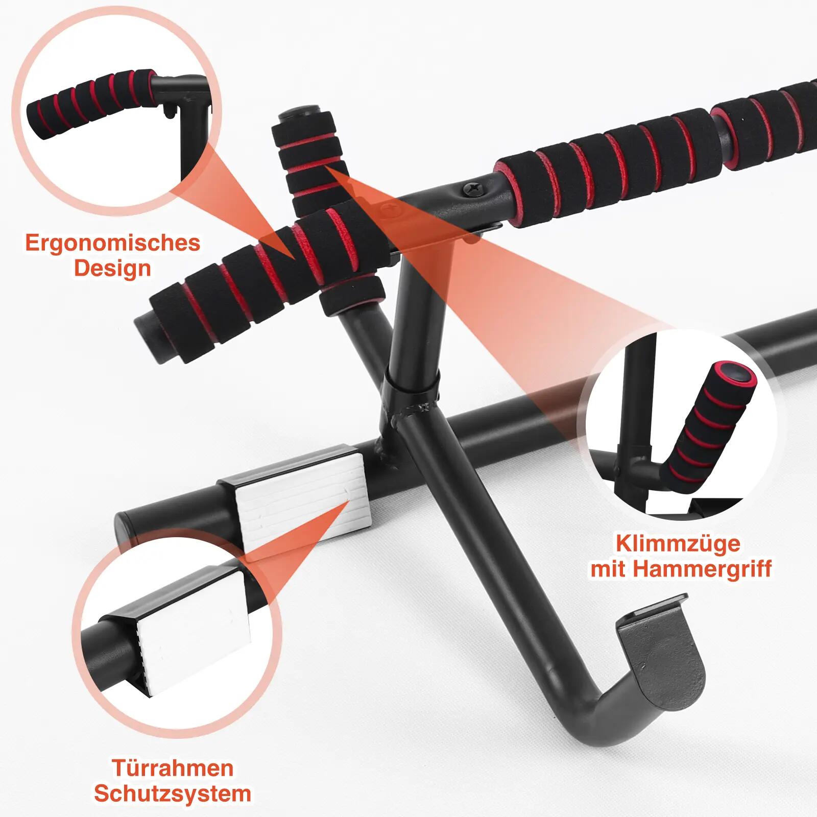 DH FitLife Klimmzugstange Türrahmen, 4-in-1 Pull Up Bar, bis 200 kg 5/6
