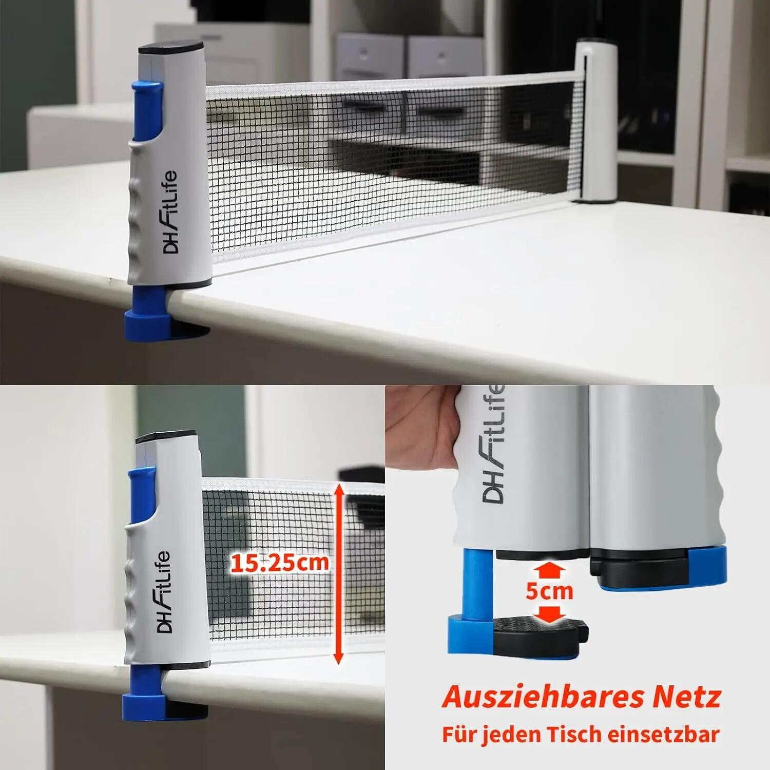 DH FitLife Tischtennisschläger Set mit Tischtennisnetz, Indoor & Outdoor 3/7