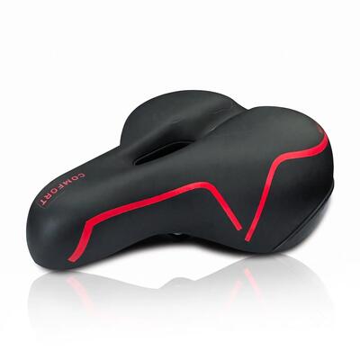 Sella per bicicletta in memory foam comfort - Nero - Donna/Uomo