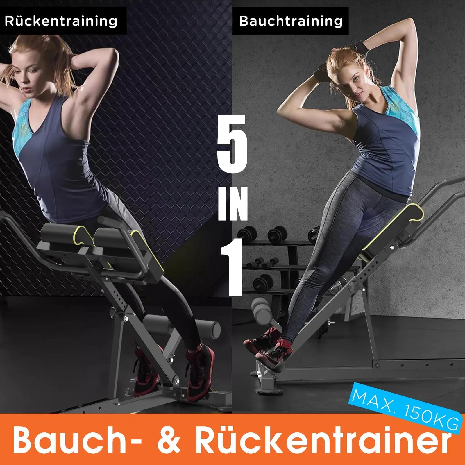 Rückenstrecker, 5-in-1 Hyperextension Rückentrainer bis 150 kg 3/7